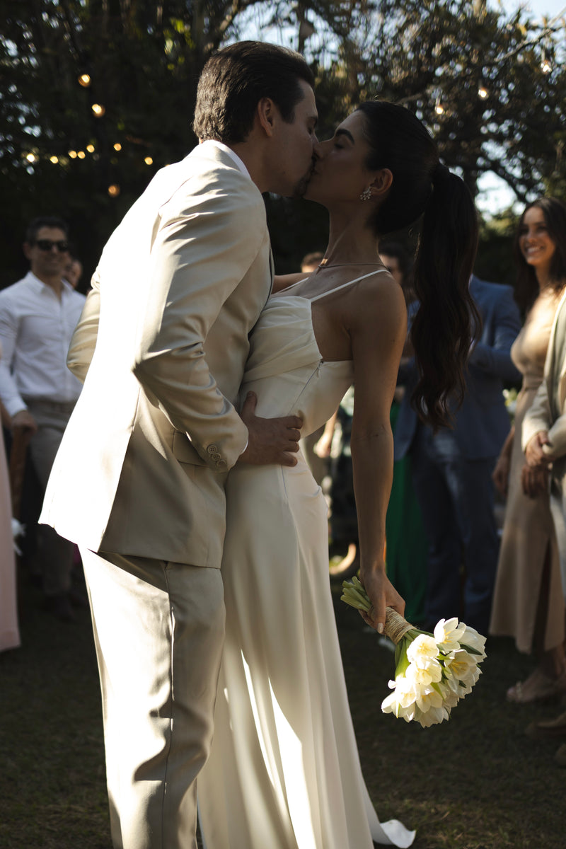 Vestido Longo Fluido Zélia Off White Ällie - foto adicional 5