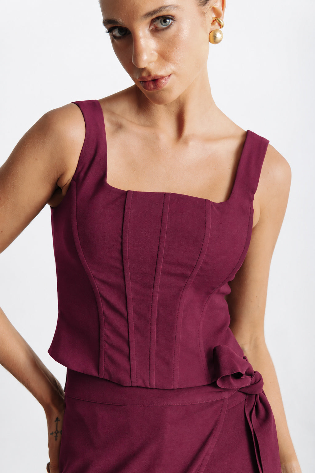 Corselet Alfaiataria Pietra Magenta Ällie