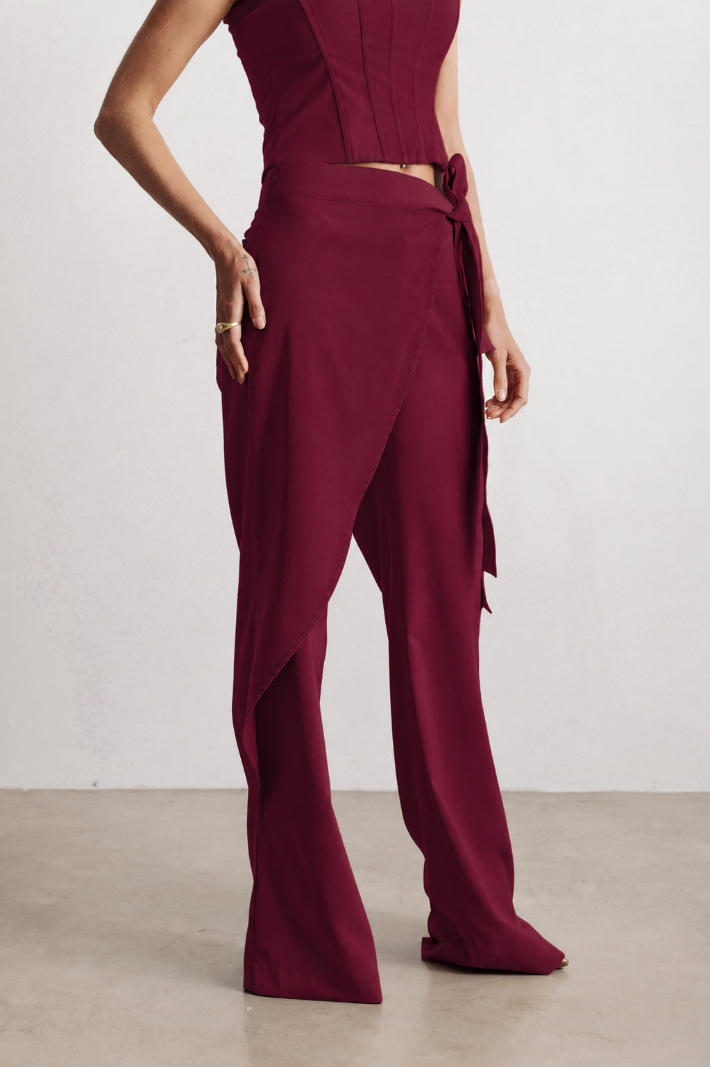 Calça Amarração Taísa Cargo Magenta Ällie