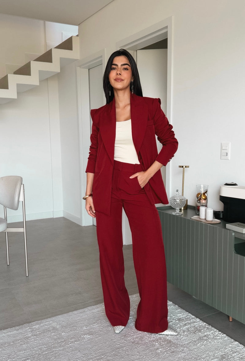 Blazer Alfaiataria Arya Cereja Ällie - foto adicional 2