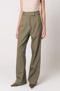 Calça Pantalona Cecília Verde Oliva