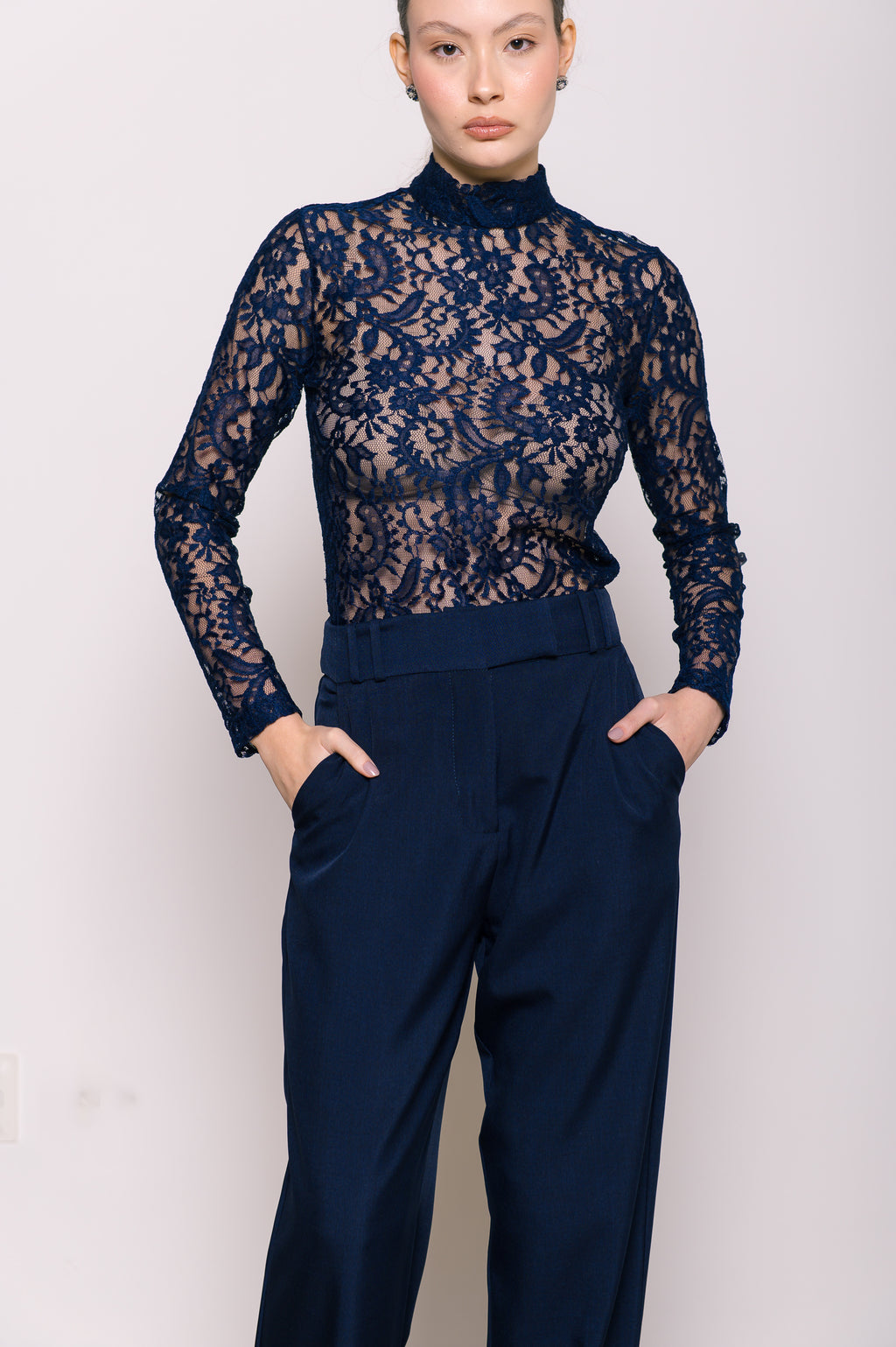 Calça Alfaiataria Cecília Azul Marinho Ällie