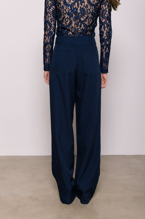 Calça Alfaiataria Cecília Azul Marinho Ällie