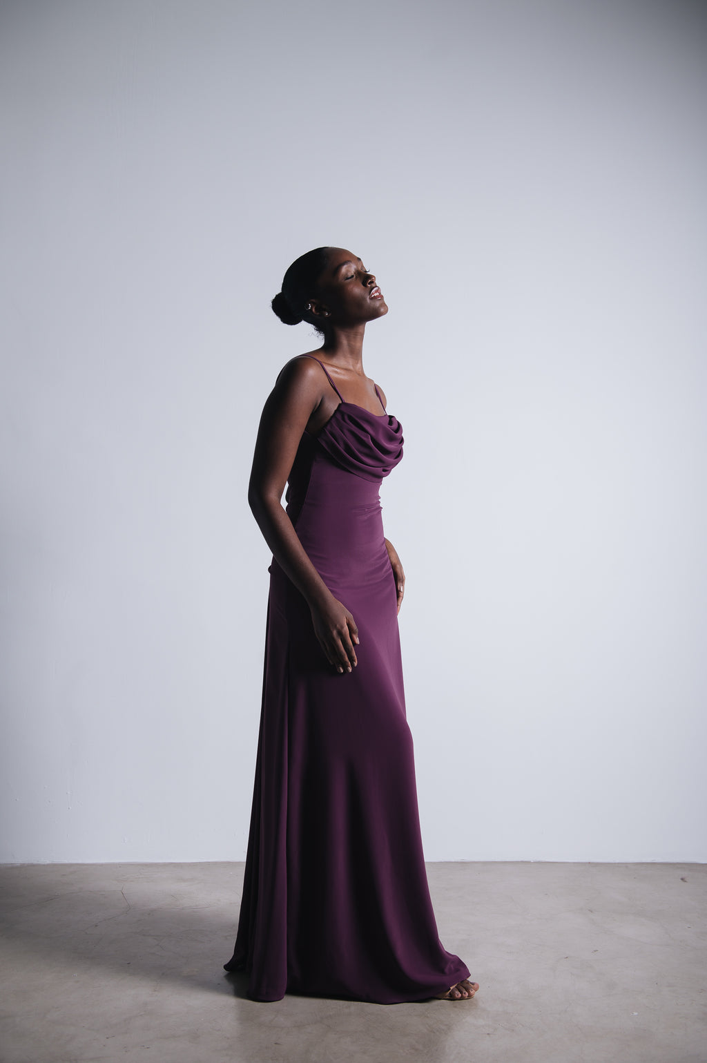Vestido Longo Fluido Zélia Uva Ällie