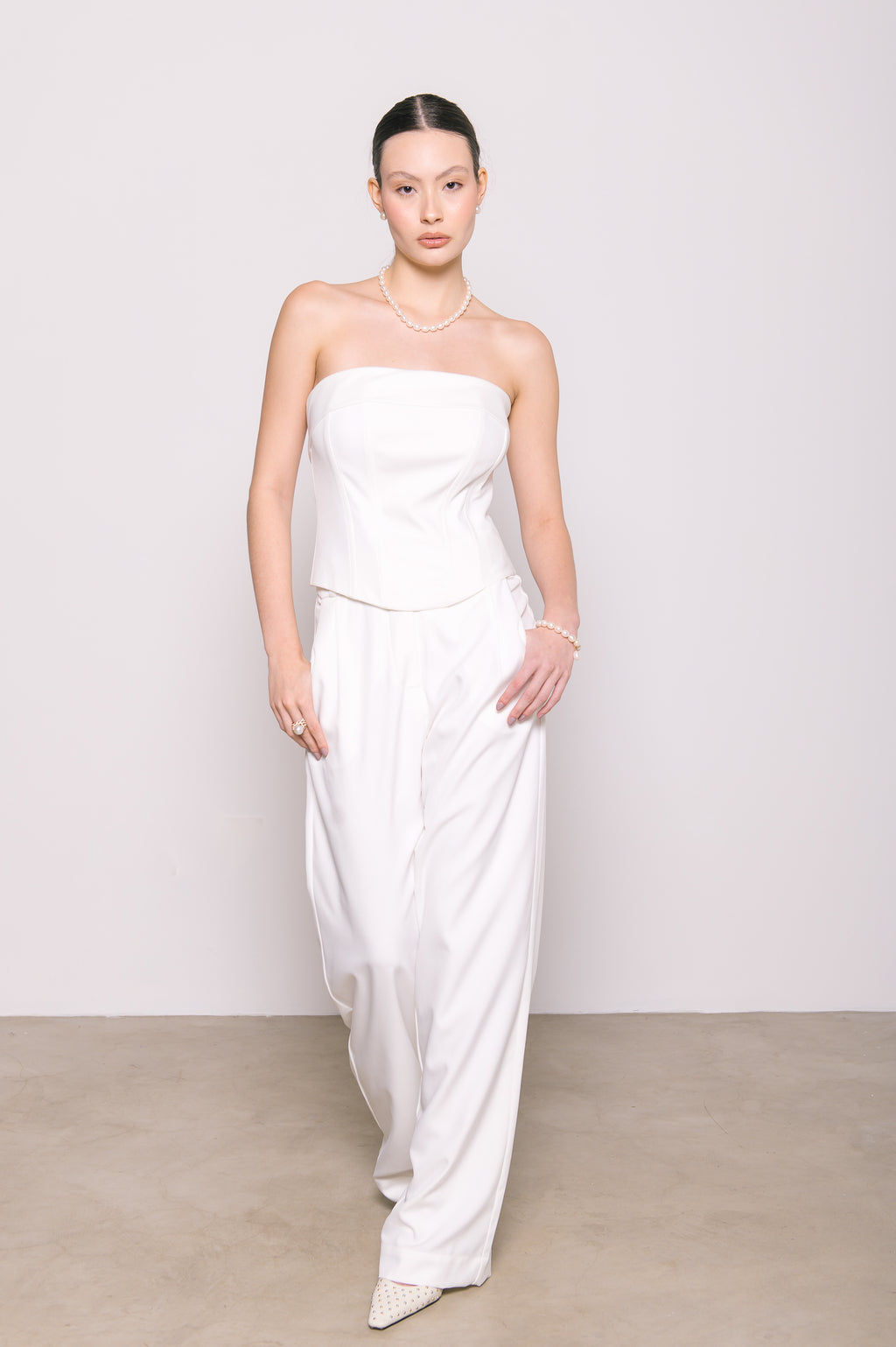 Corselet Alfaiataria Cristal Off White Ällie