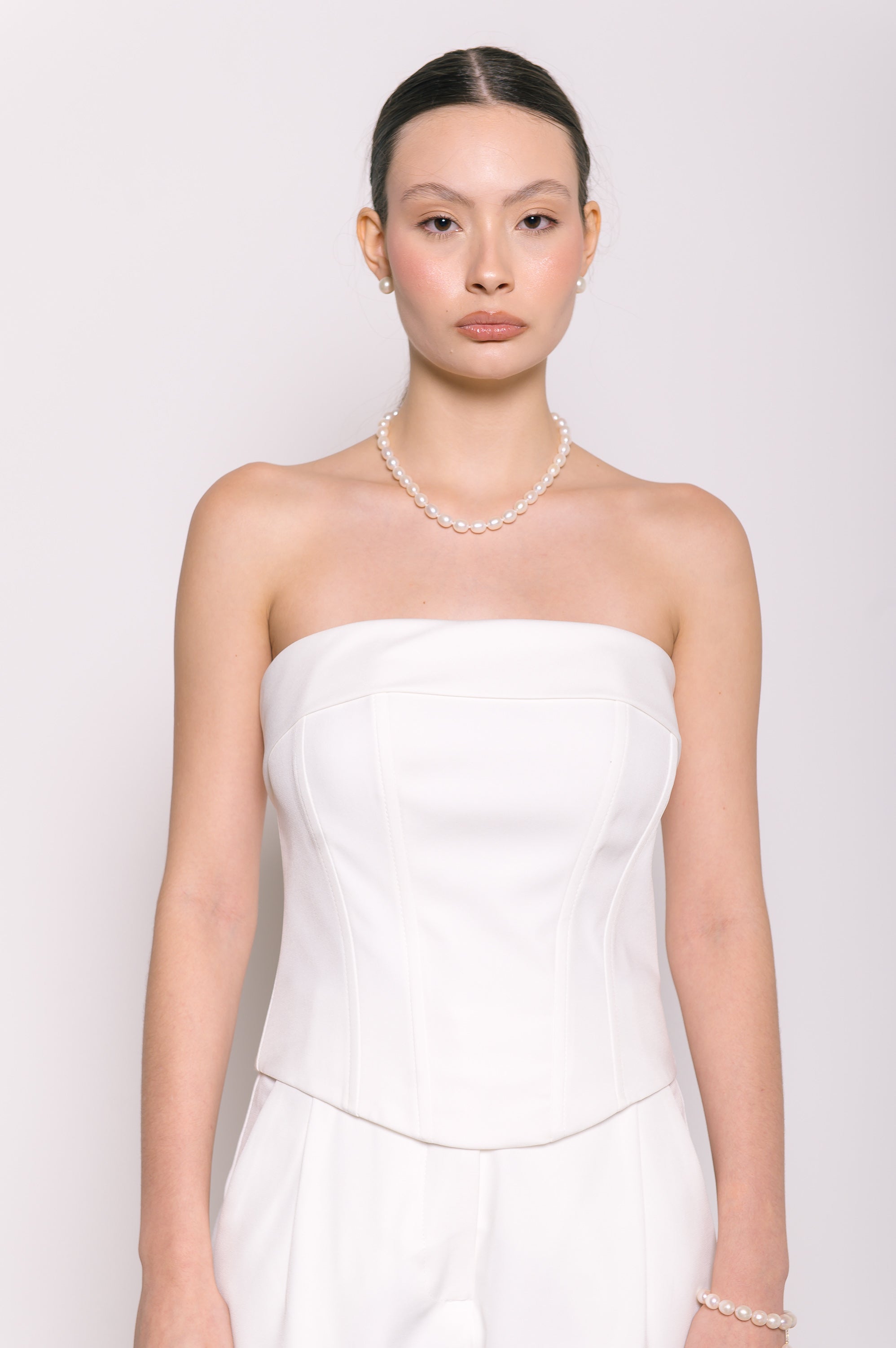 Corselet Alfaiataria Cristal Off White Ällie