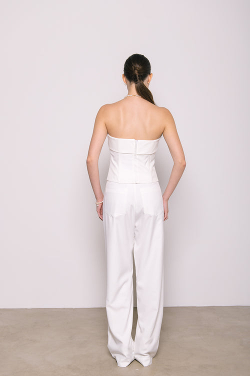 Calça Alfaiataria Cecília Off White Ällie