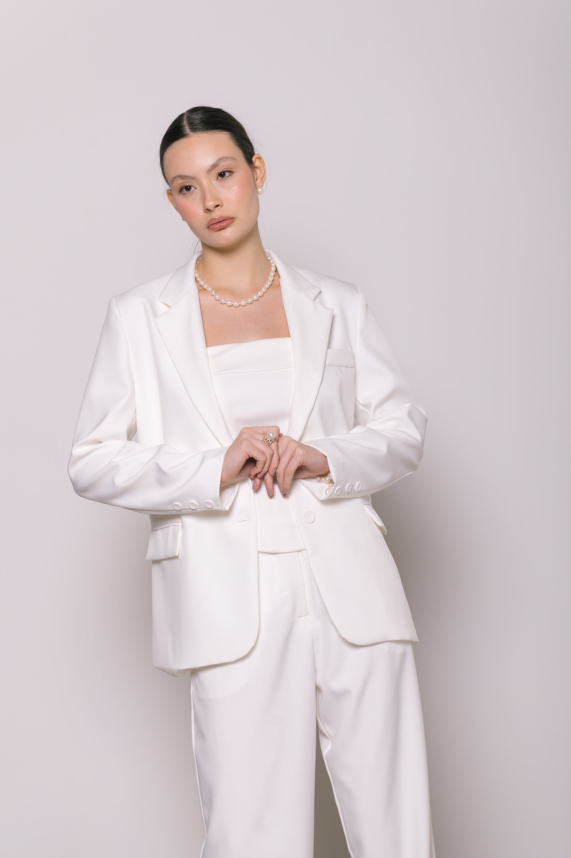 Corselet Alfaiataria Cristal Off White Ällie