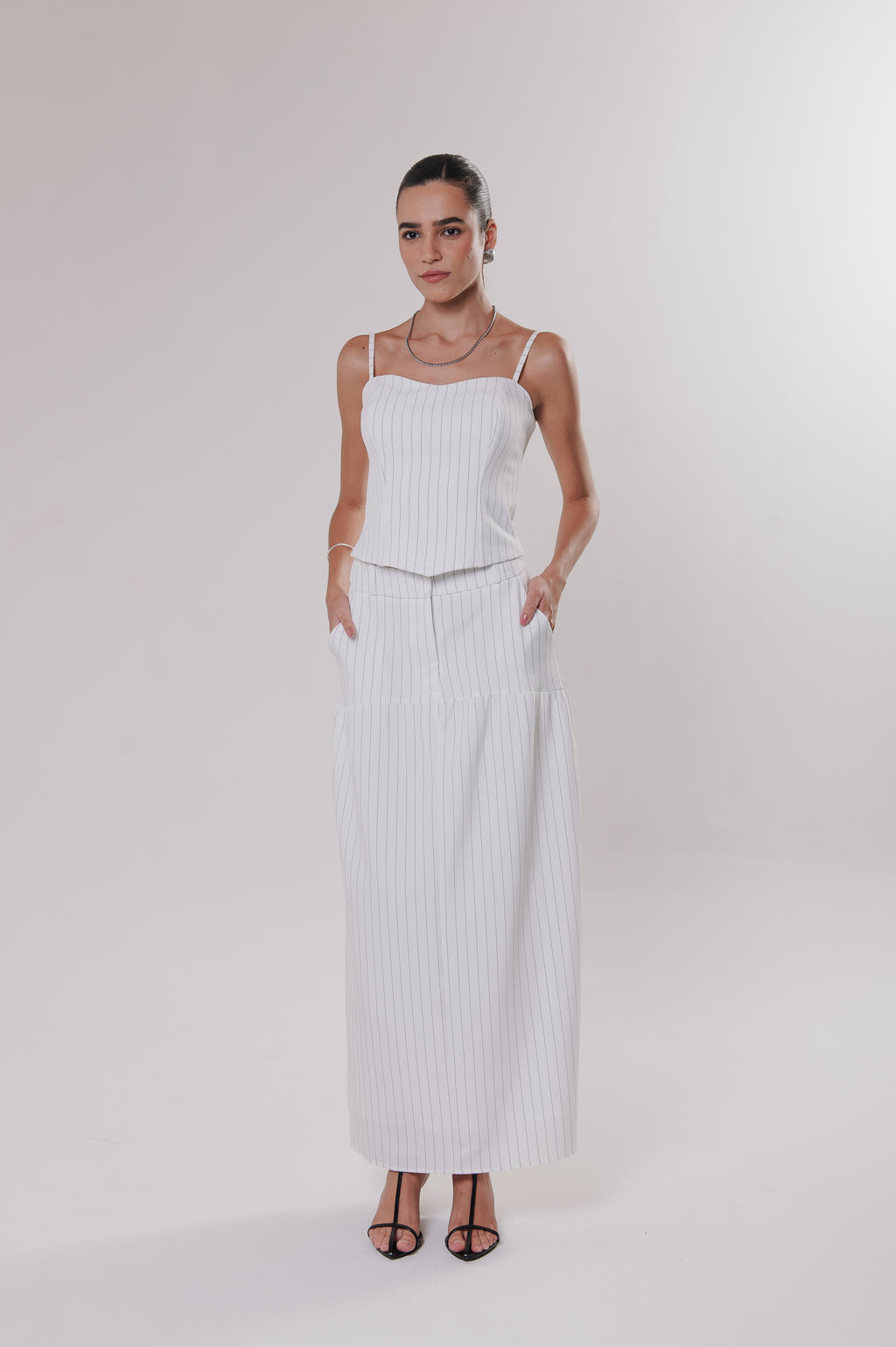Saia Alfaiataria Emily Risca Off White Ällie