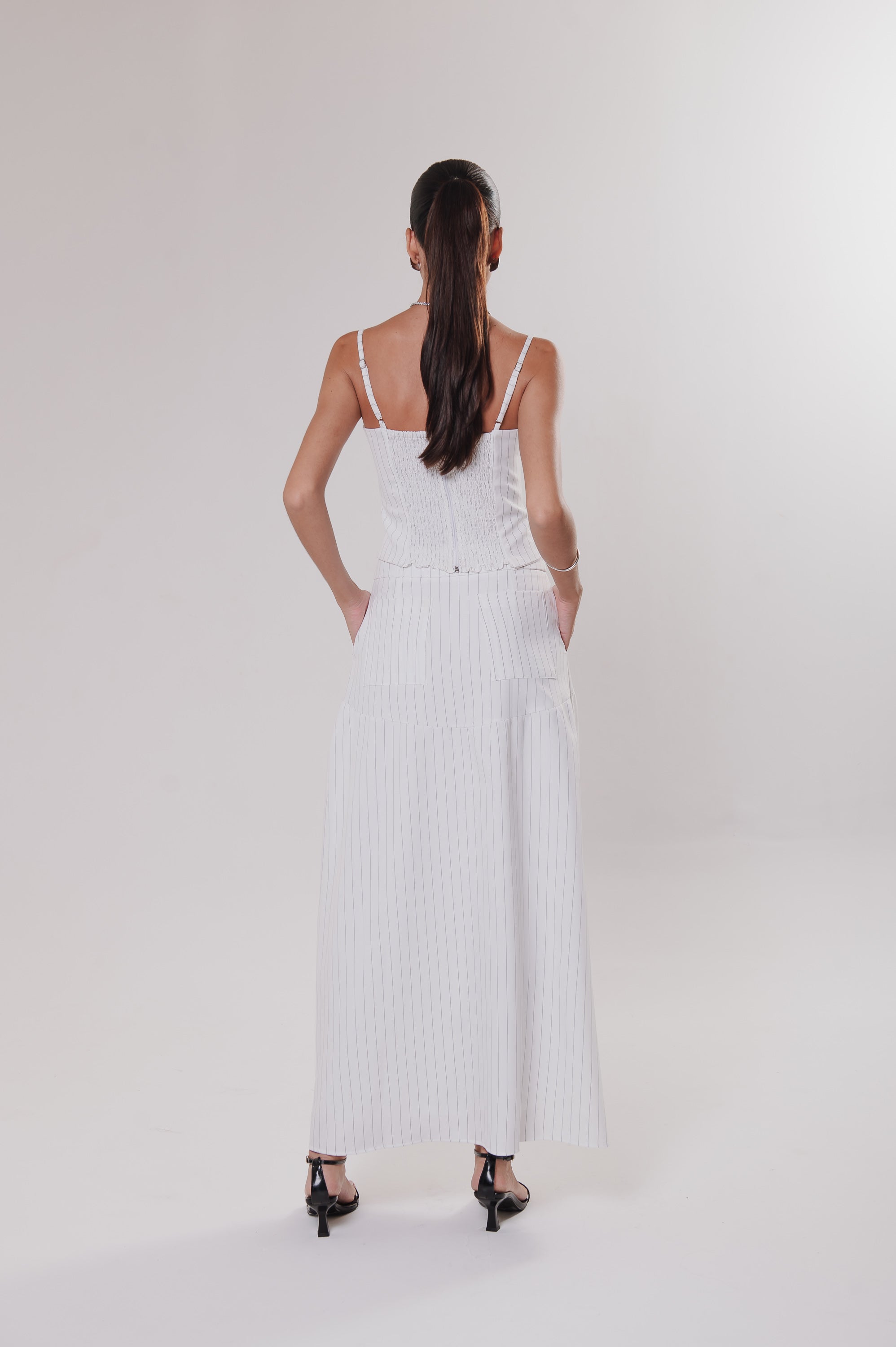 Corselet Alfaiataria Diovanna Risca Off White Ällie