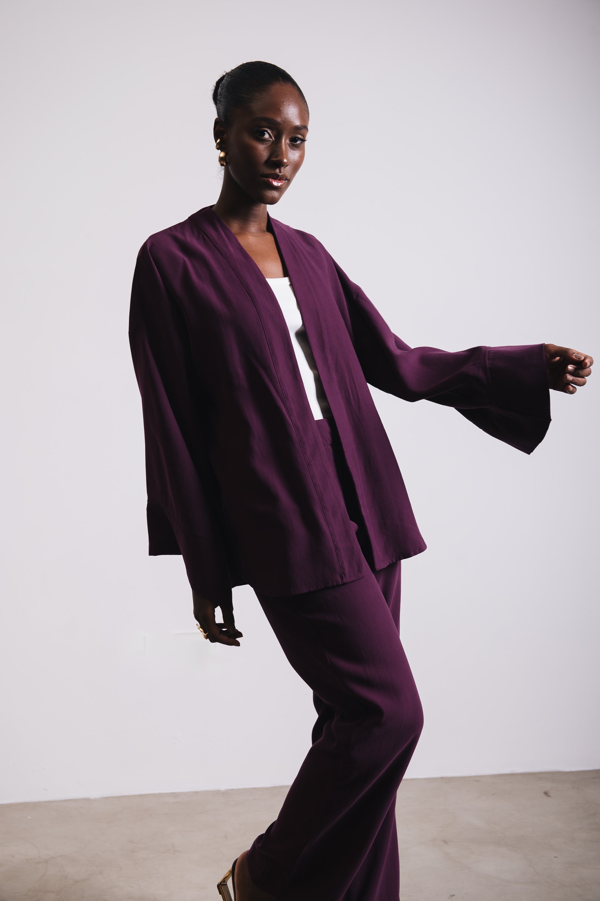 Kimono Alfaiataria Iara Uva Ällie