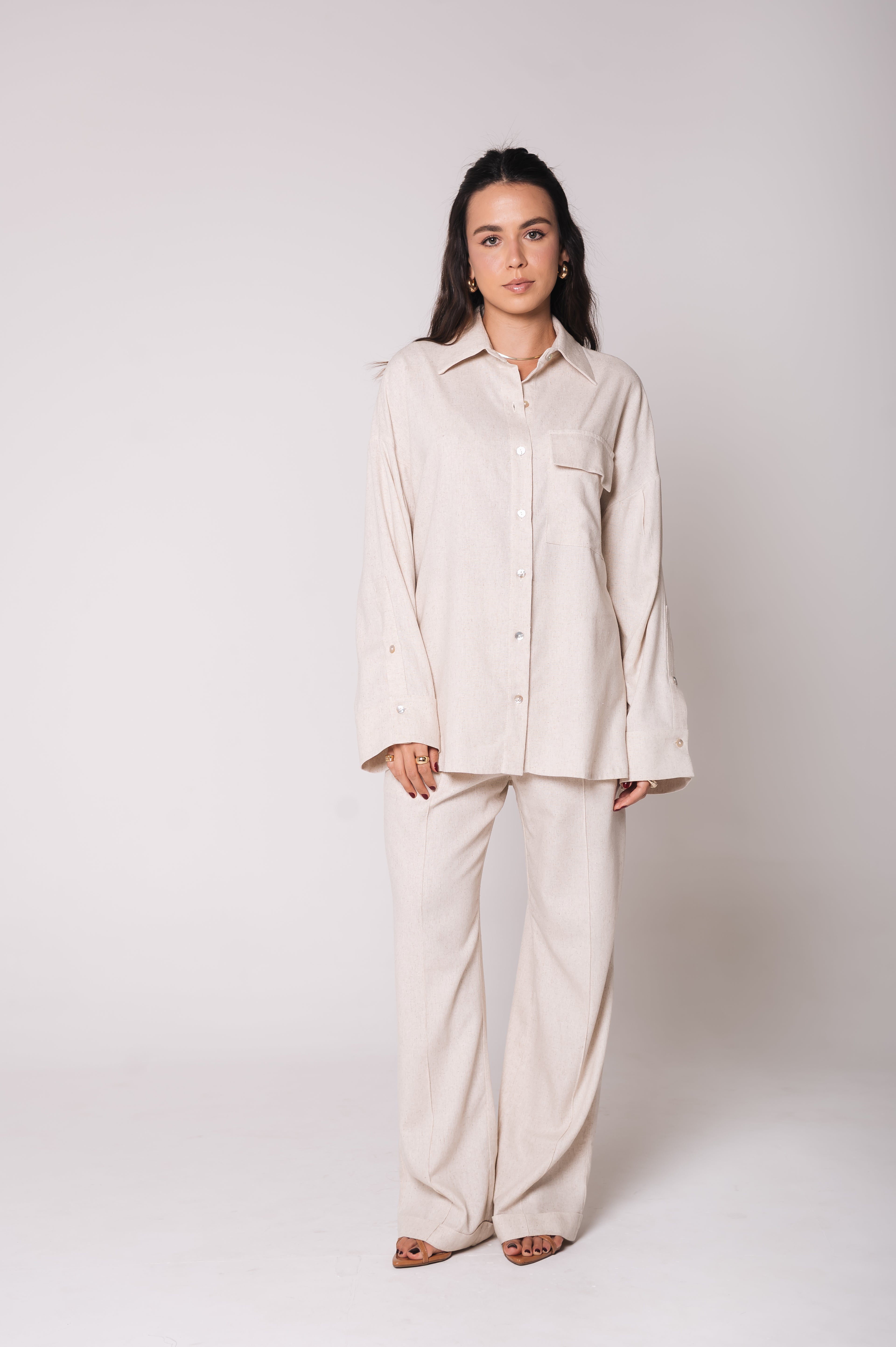 Camisa Alberta Linho Cru