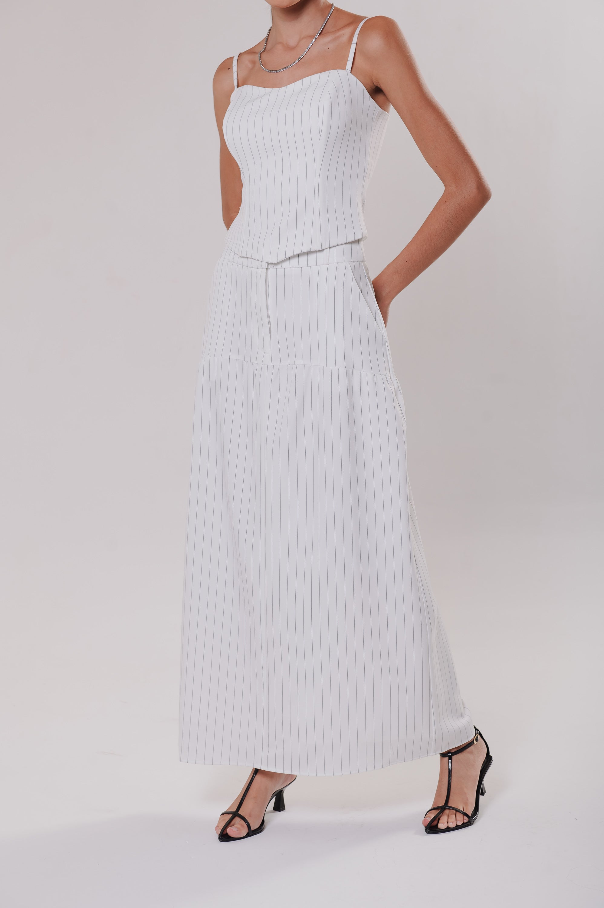 Corselet Alfaiataria Diovanna Risca Off White Ällie