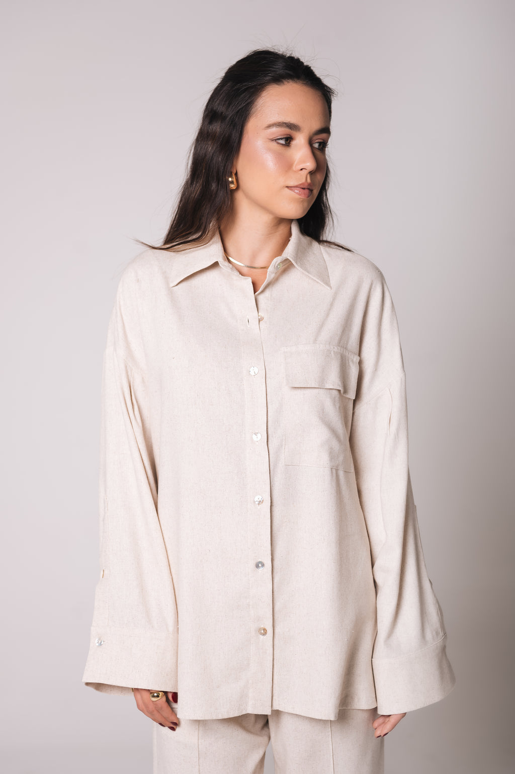Camisa Alberta Linho Cru