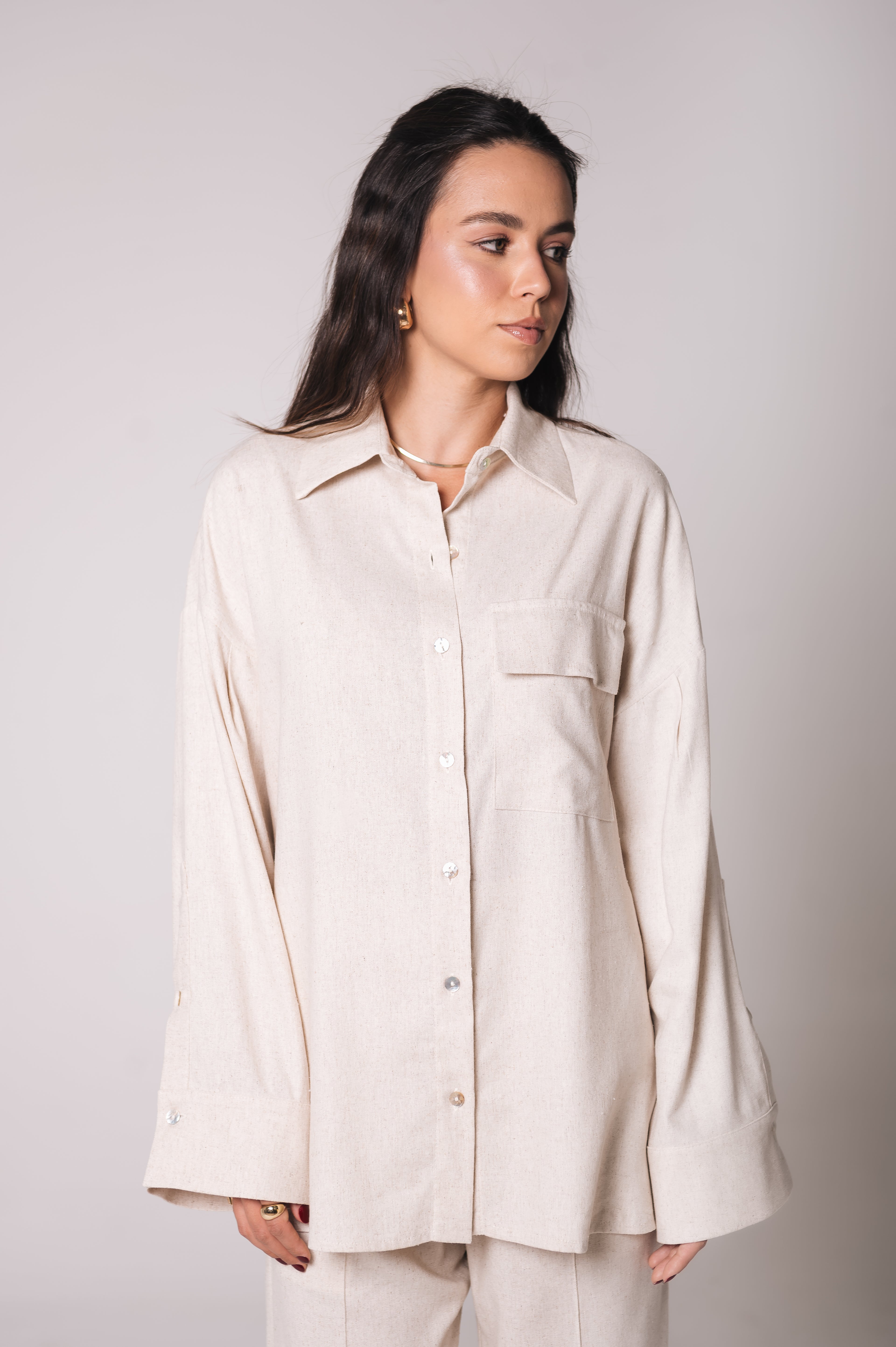 Camisa Alberta Linho Cru