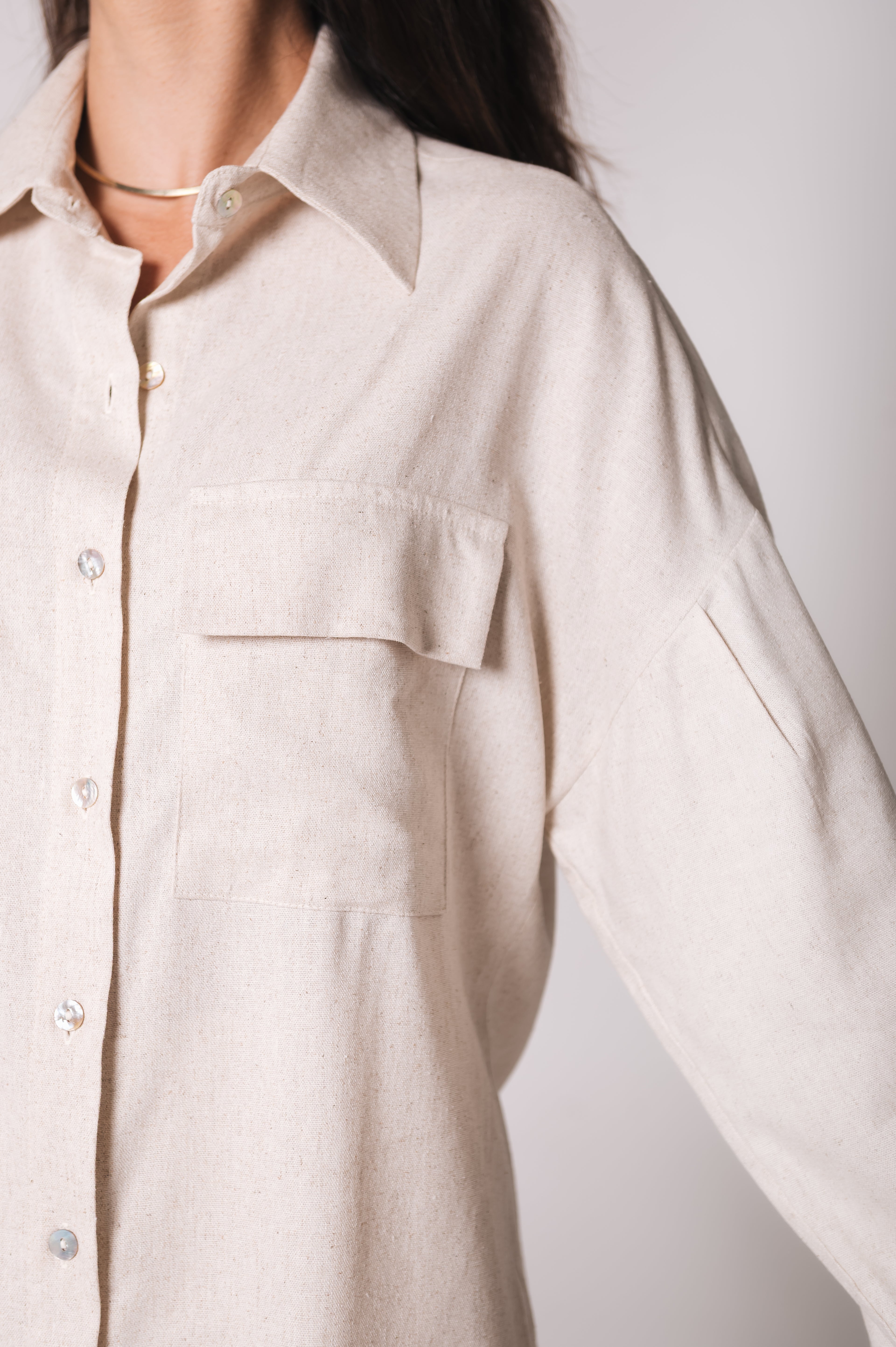 Camisa Alberta Linho Cru