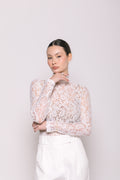 Blusa Gola Alta Renda Ametista Off White Ällie