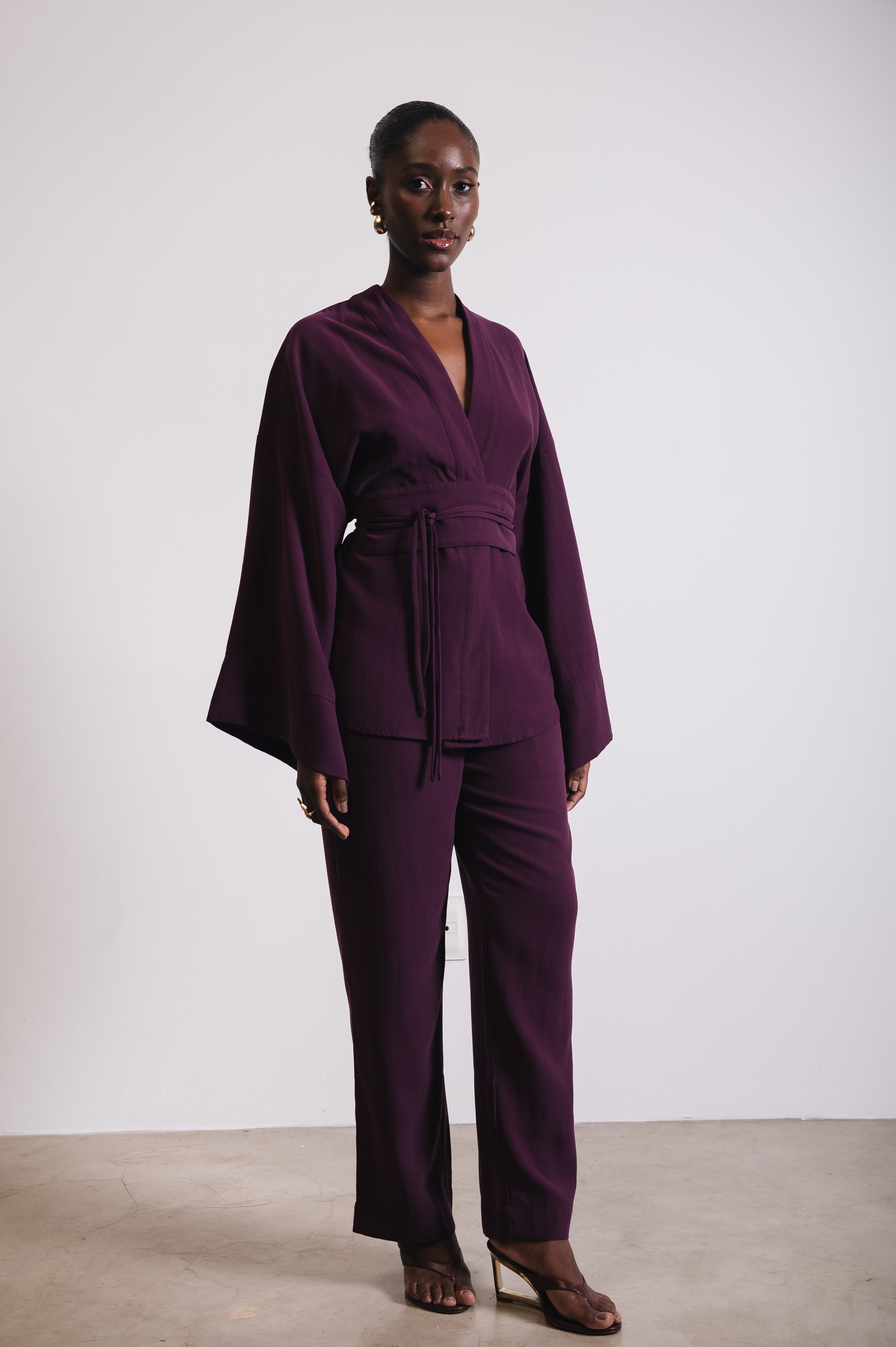 Kimono Alfaiataria Iara Uva Ällie