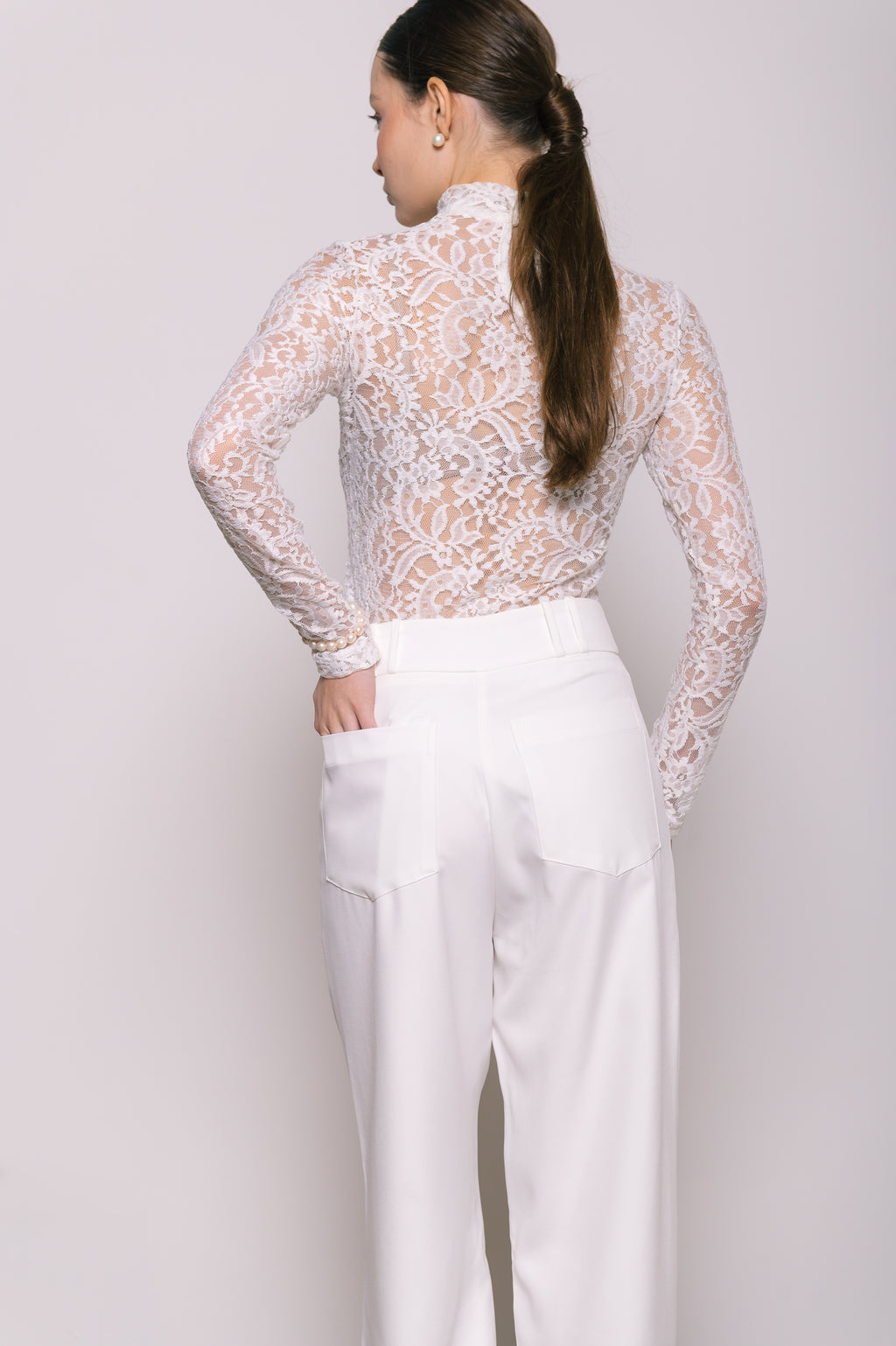 Calça Alfaiataria Cecília Off White Ällie