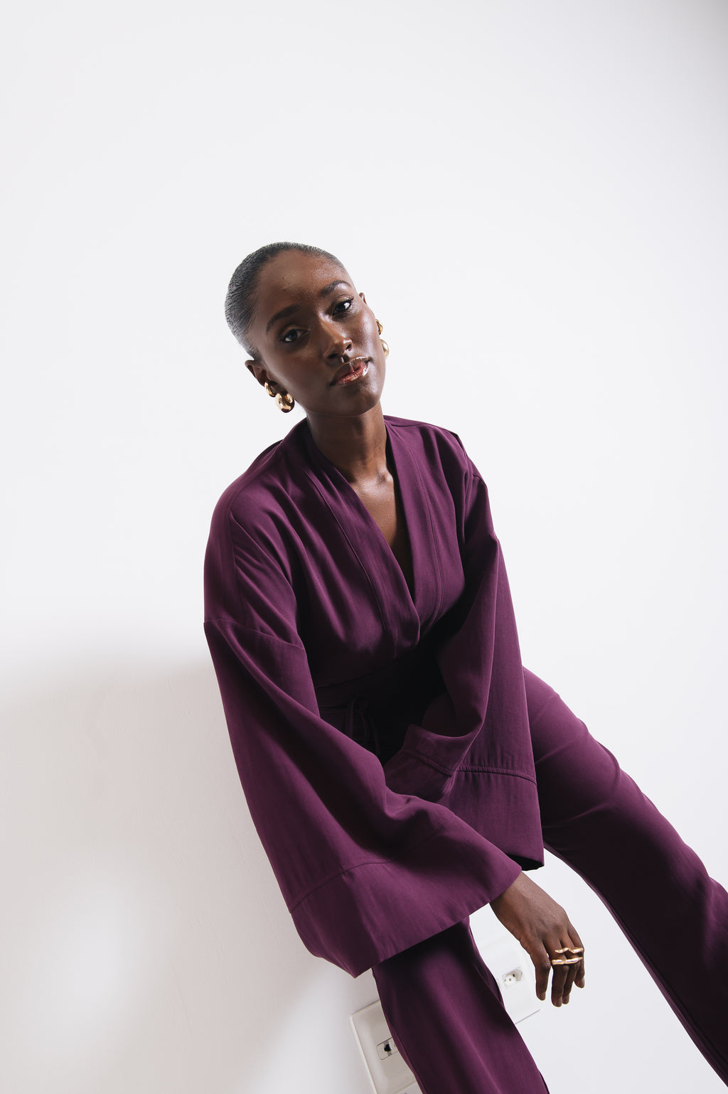 Kimono Alfaiataria Iara Uva Ällie