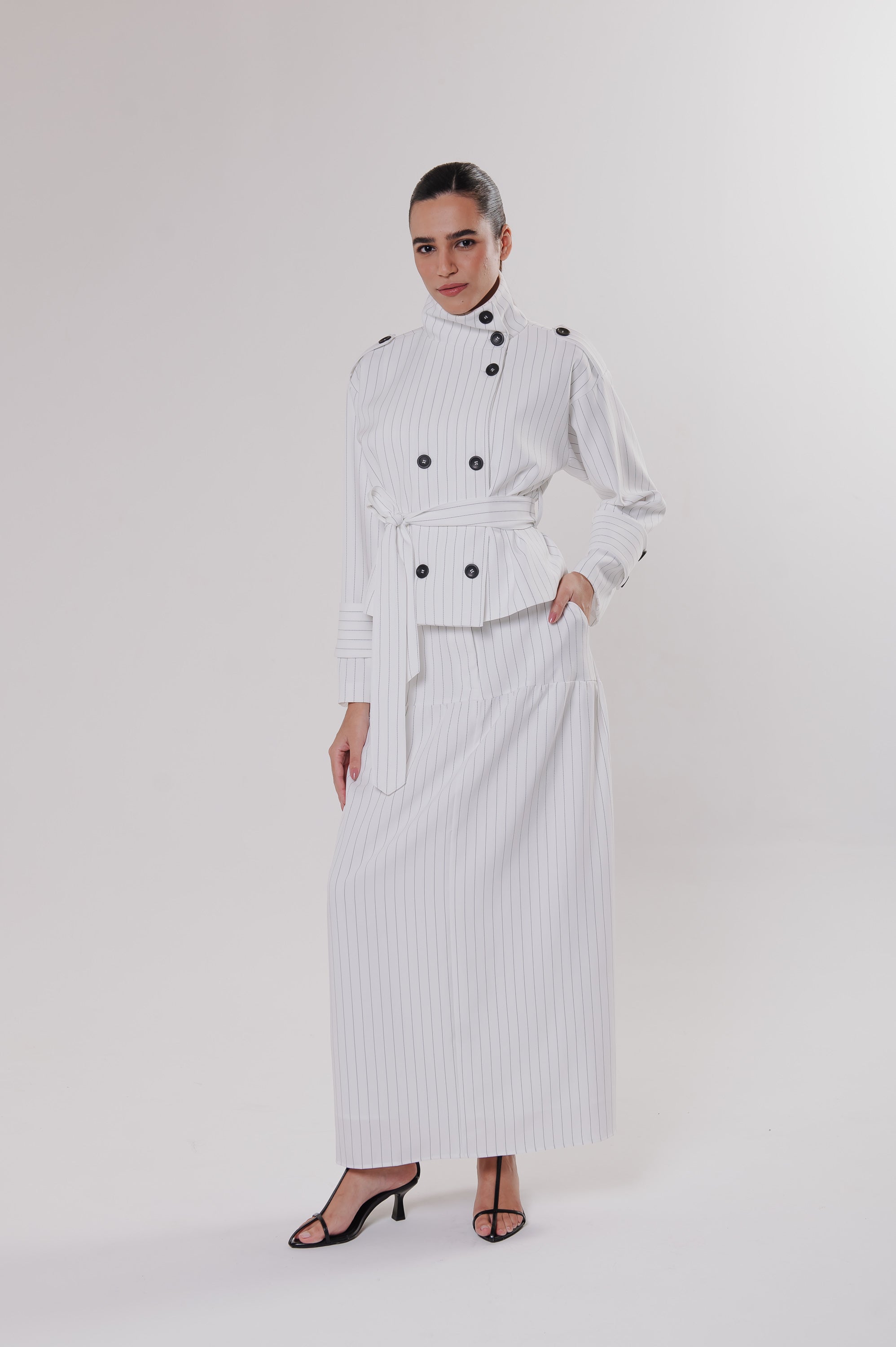 Saia Alfaiataria Emily Risca Off White Ällie