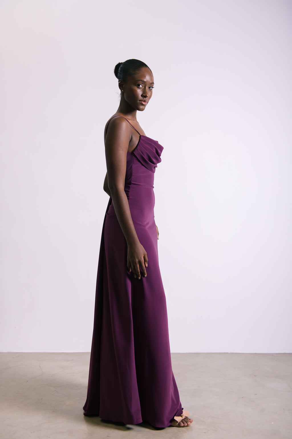 Vestido Longo Fluido Zélia Uva Ällie