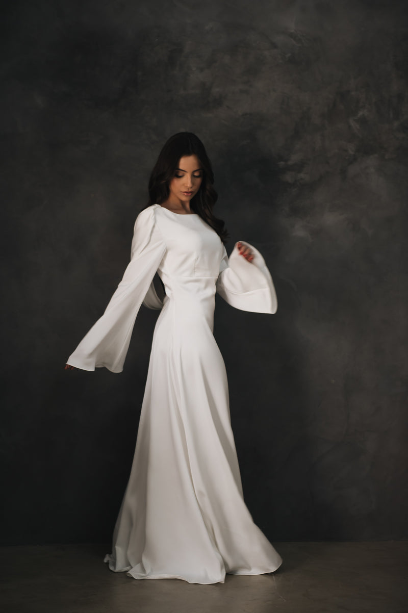 Vestido Manga Longa Alice Off White Ällie - foto adicional 1