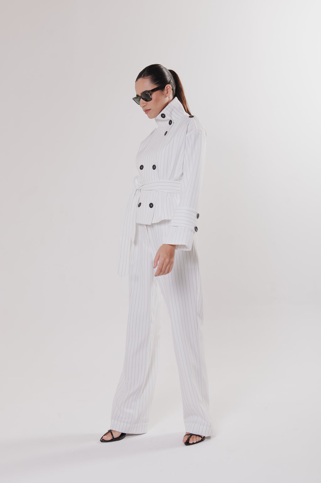 Calça Alfaiataria Rita Risca Off White Ällie