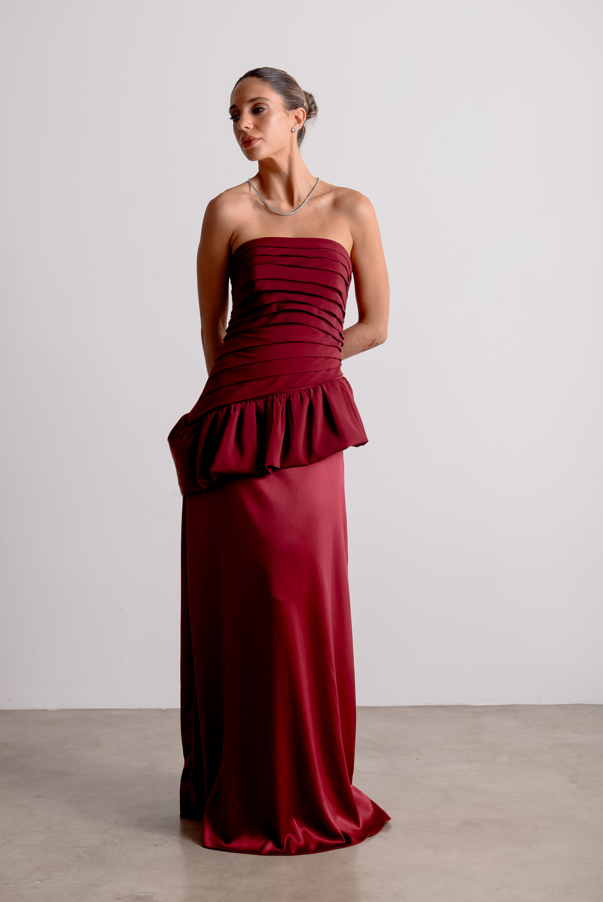 Vestido de Festa Rafaela Marsala Ällie [ Pré- Venda ]