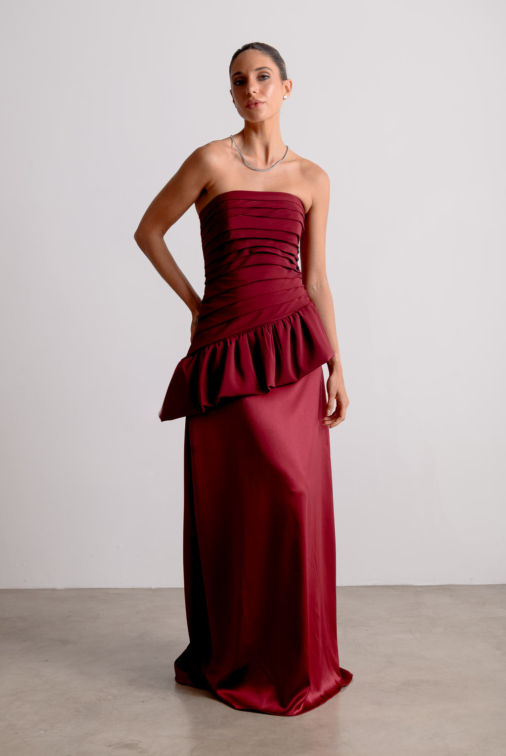 Vestido de Festa Rafaela Marsala Ällie [ Pré- Venda ]