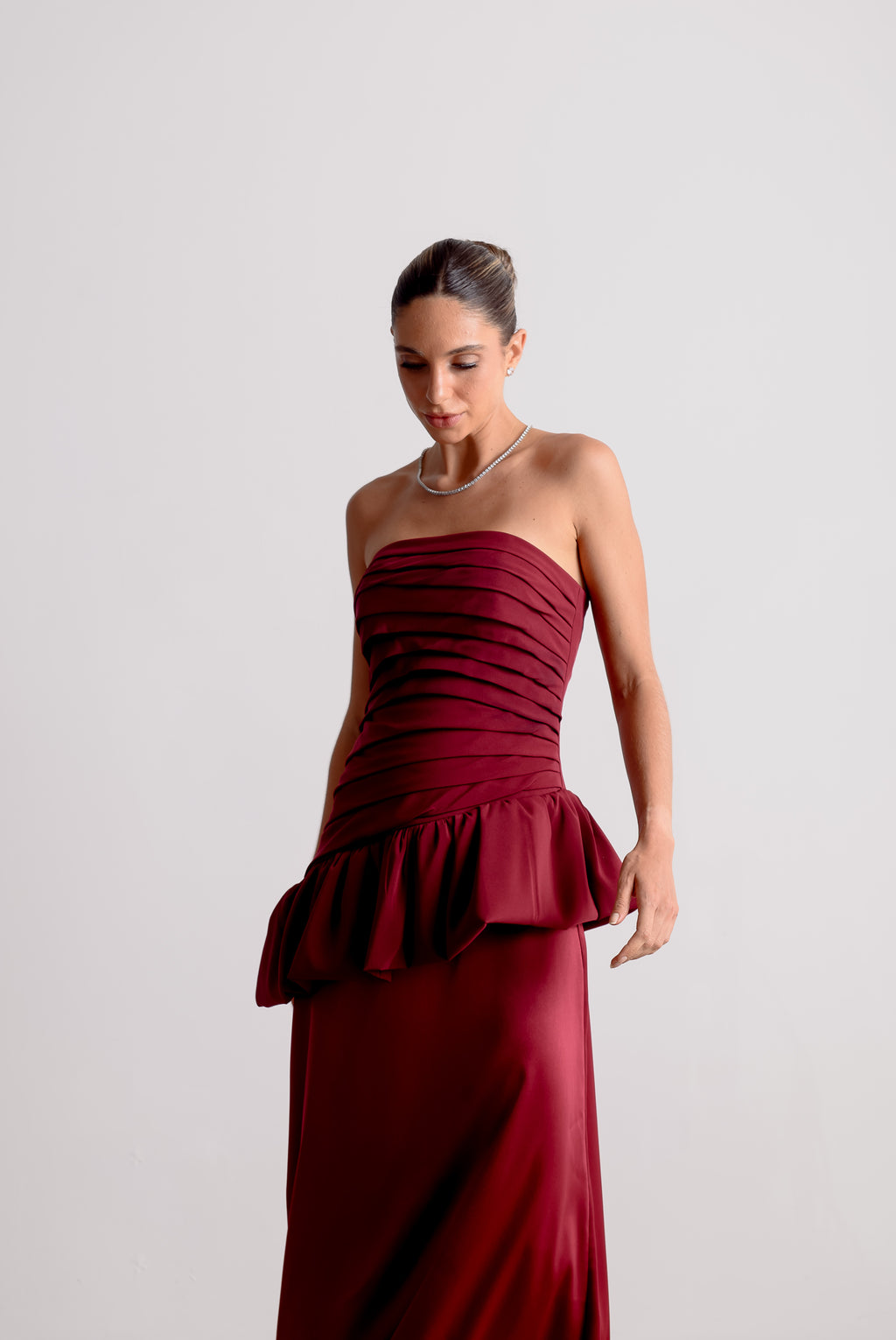 Vestido de Festa Rafaela Marsala Ällie [ Pré- Venda ]
