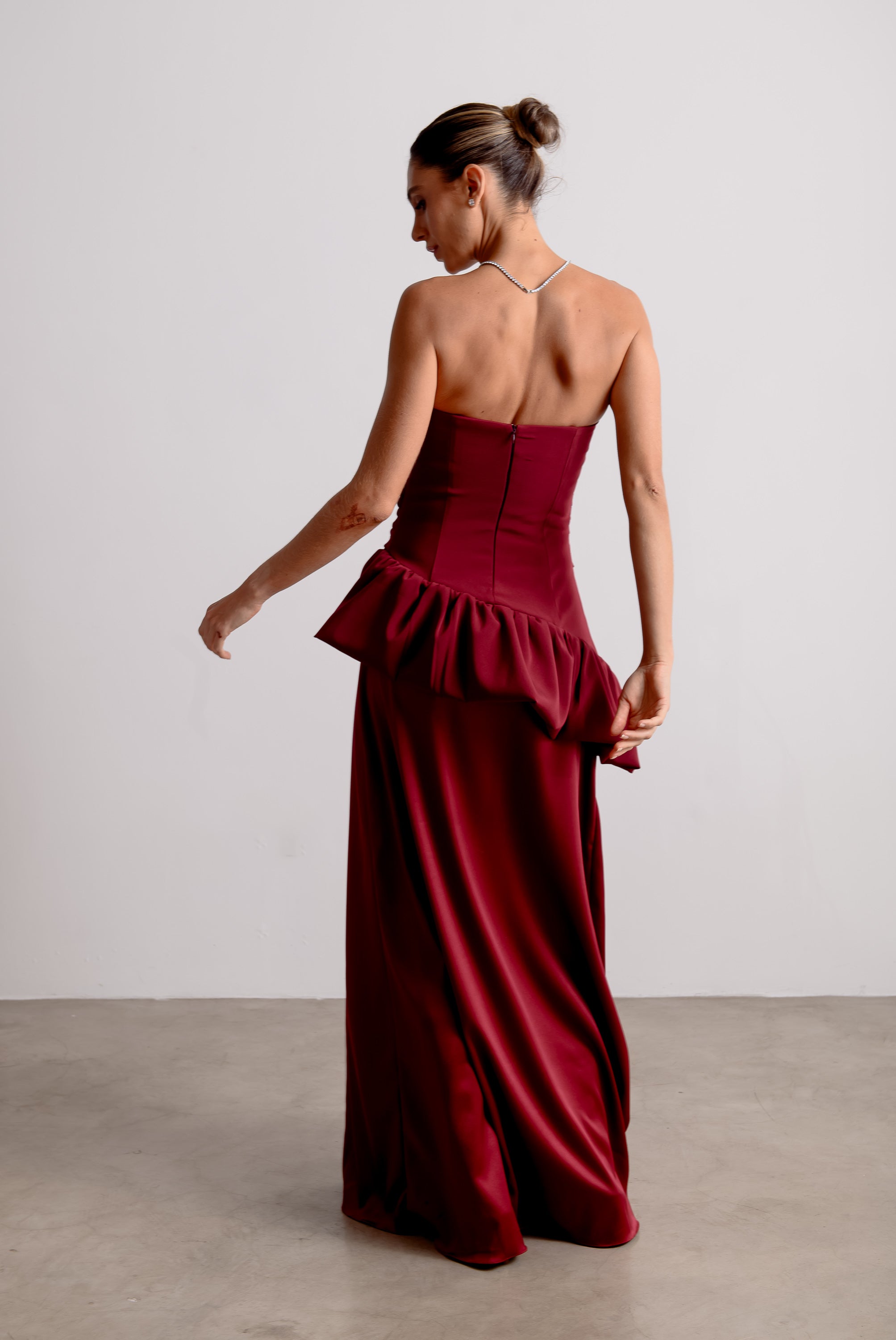 Vestido de Festa Rafaela Marsala Ällie [ Pré- Venda ]