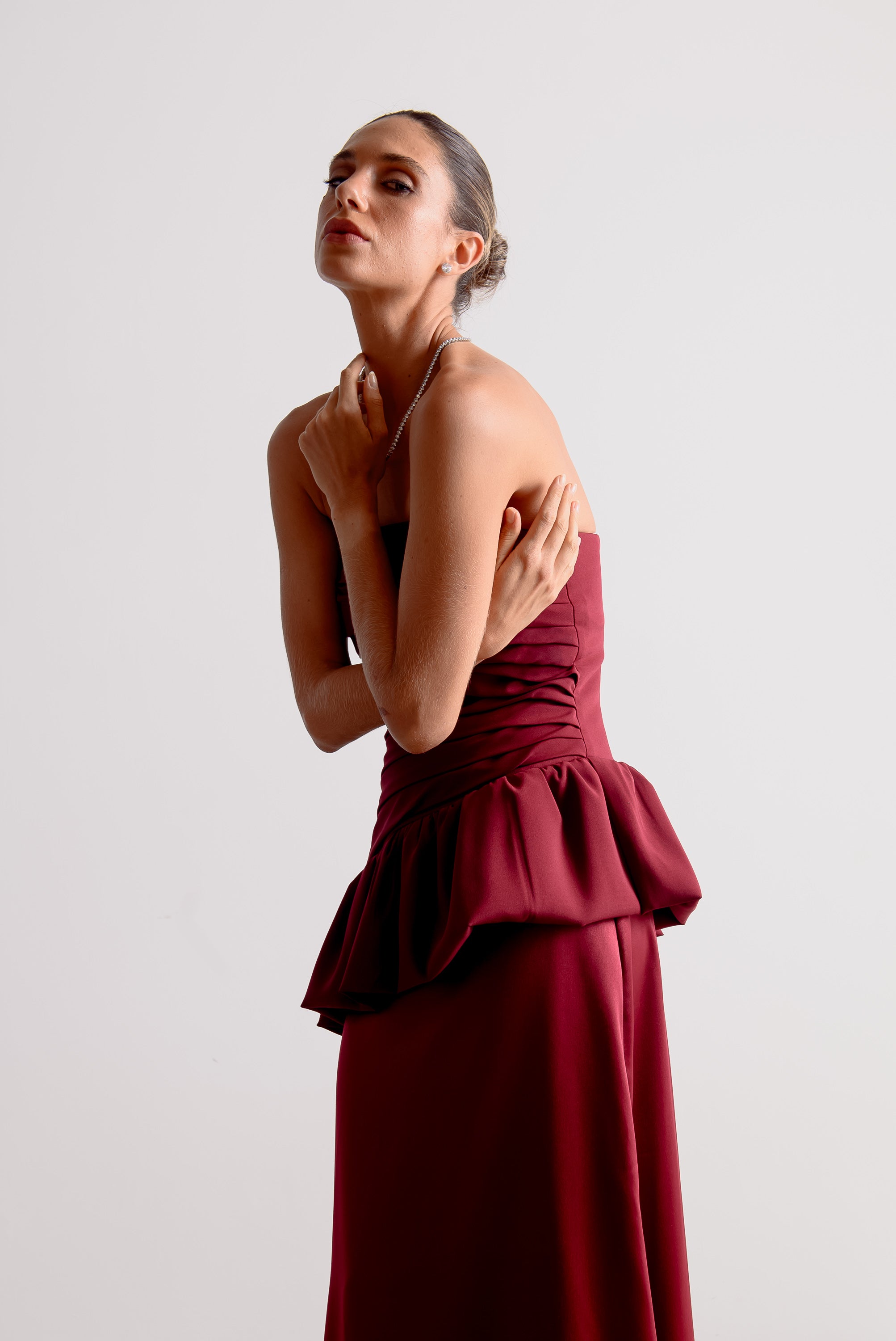 Vestido de Festa Rafaela Marsala Ällie [ Pré- Venda ]