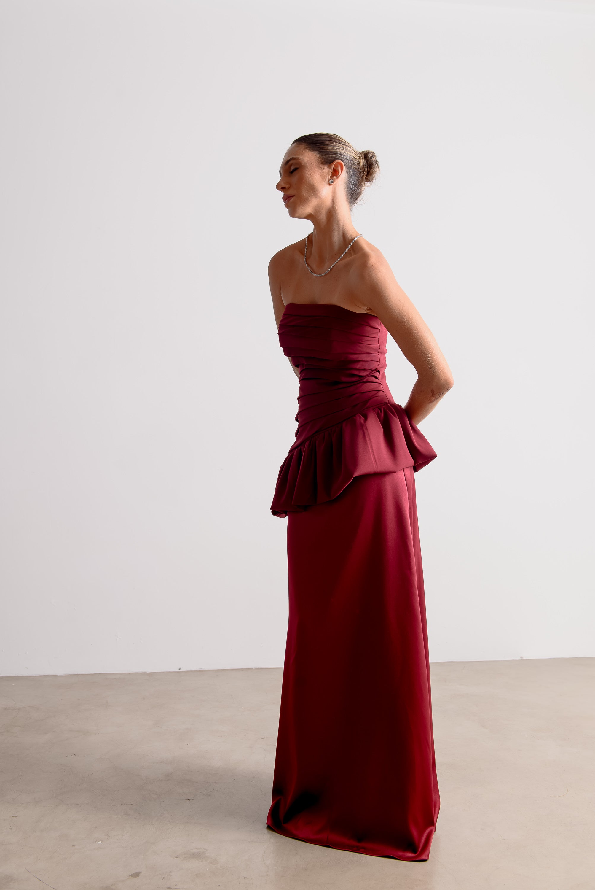 Vestido de Festa Rafaela Marsala Ällie [ Pré- Venda ]