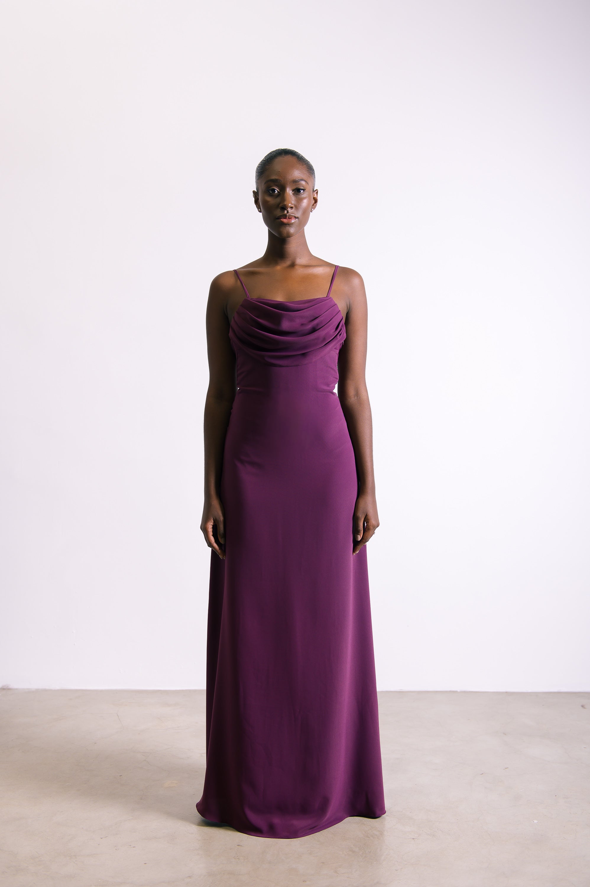Vestido Longo Fluido Zélia Uva Ällie