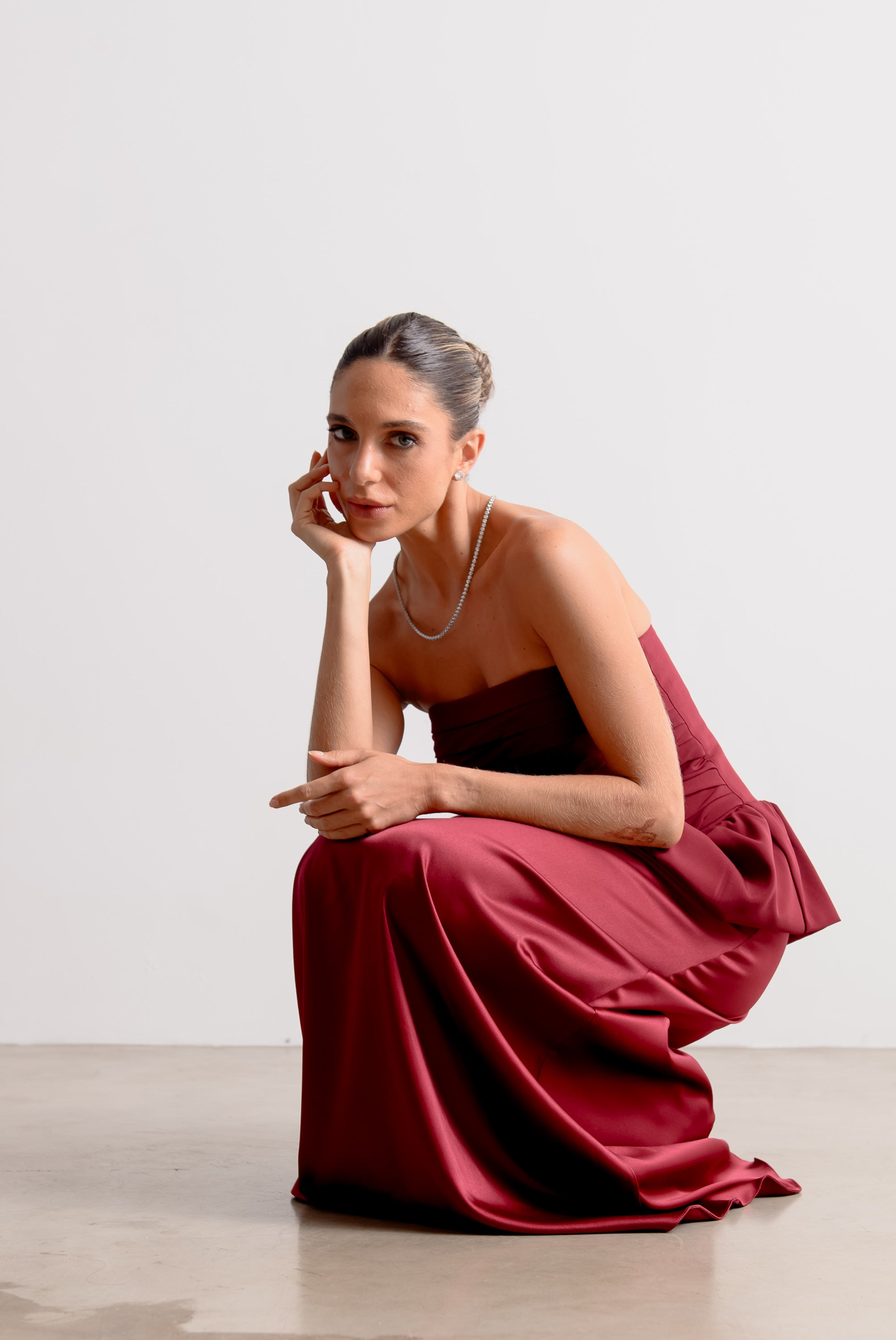 Vestido de Festa Rafaela Marsala Ällie [ Pré- Venda ]