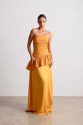 Vestido de Festa Rafaela Mostarda Ällie [ Pré-Venda ]