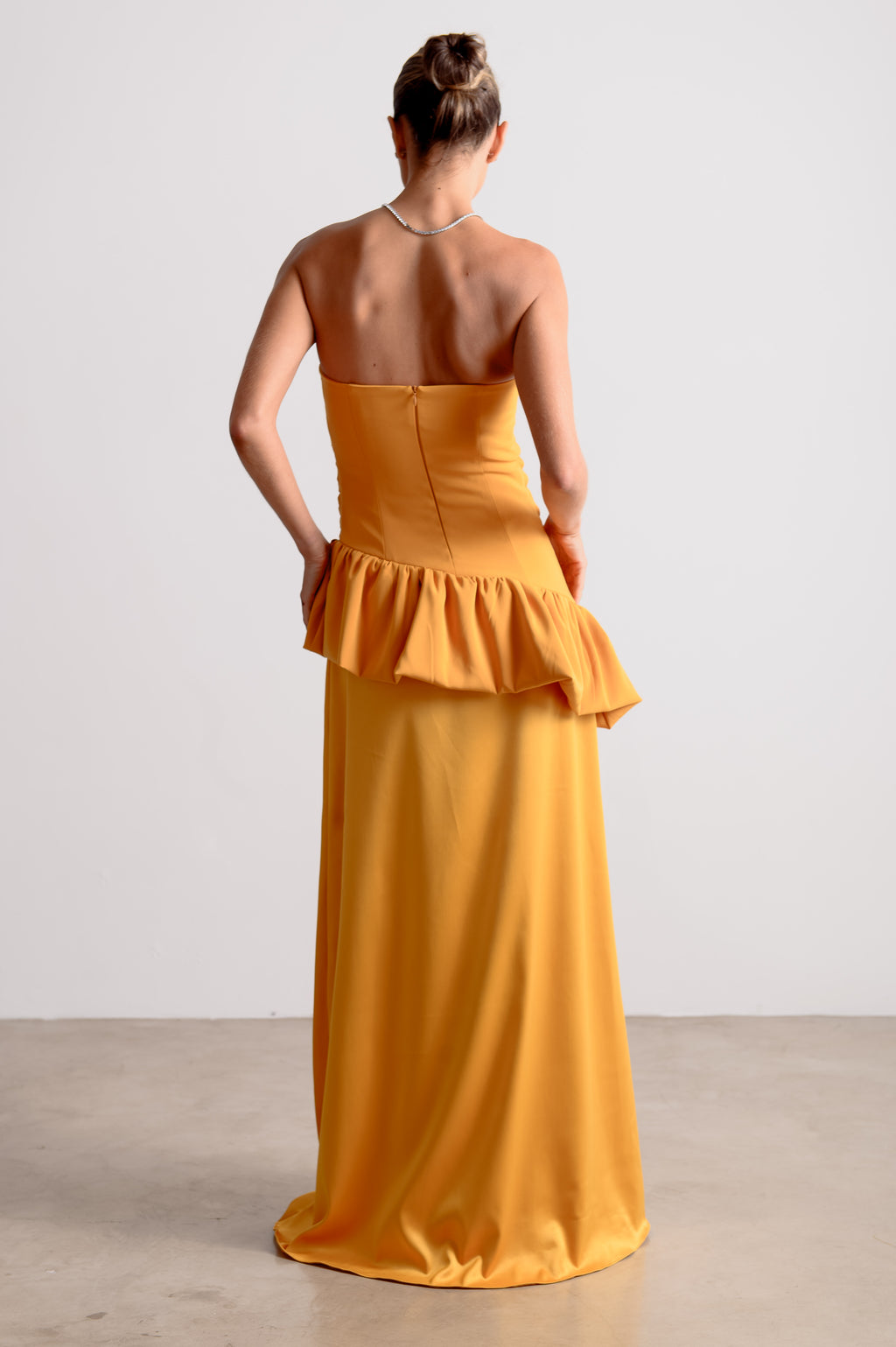 Vestido de Festa Rafaela Mostarda Ällie [ Pré-Venda ]