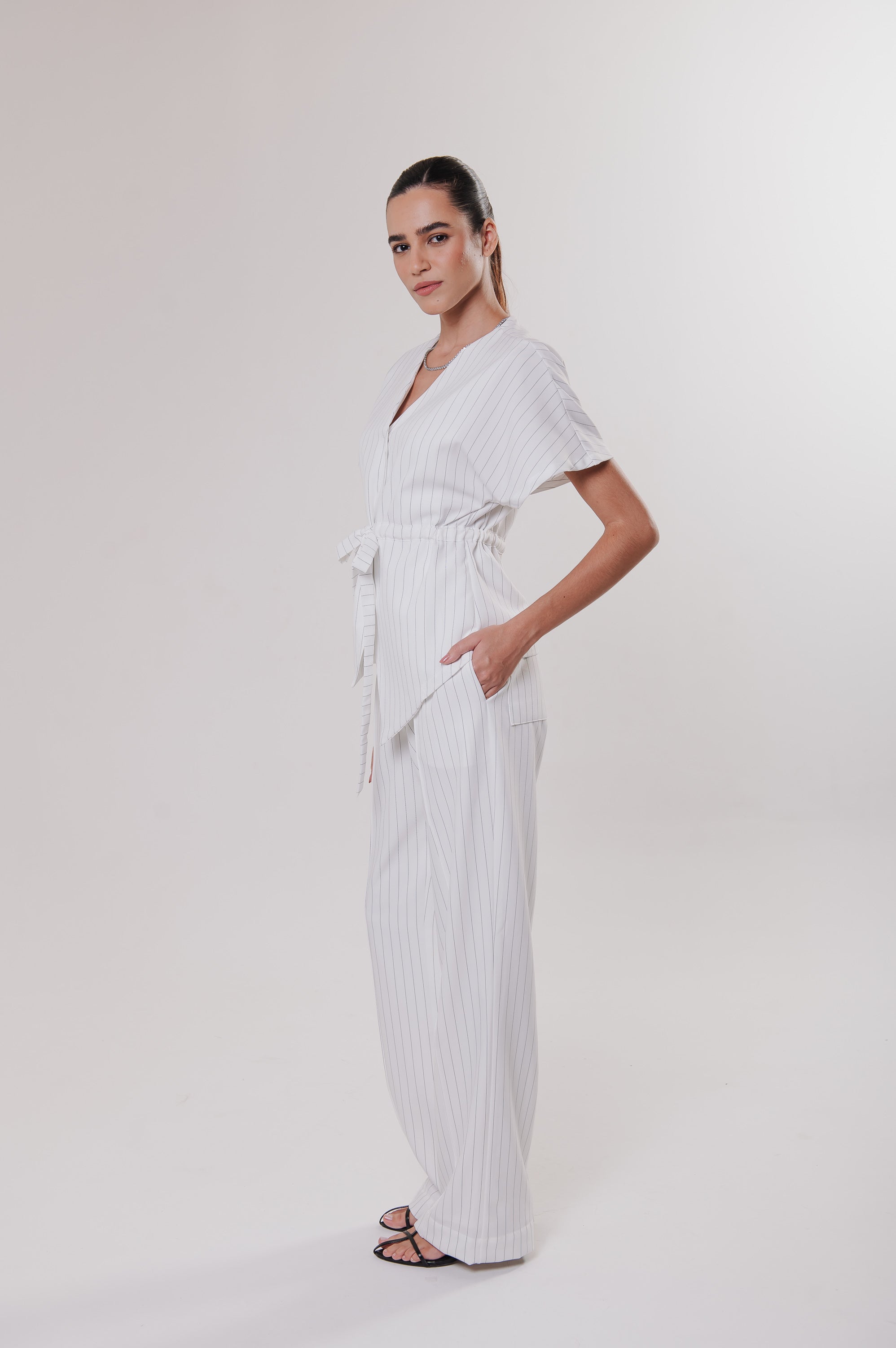 Blusa Alfaiataria Andy Risca Off White Ällie