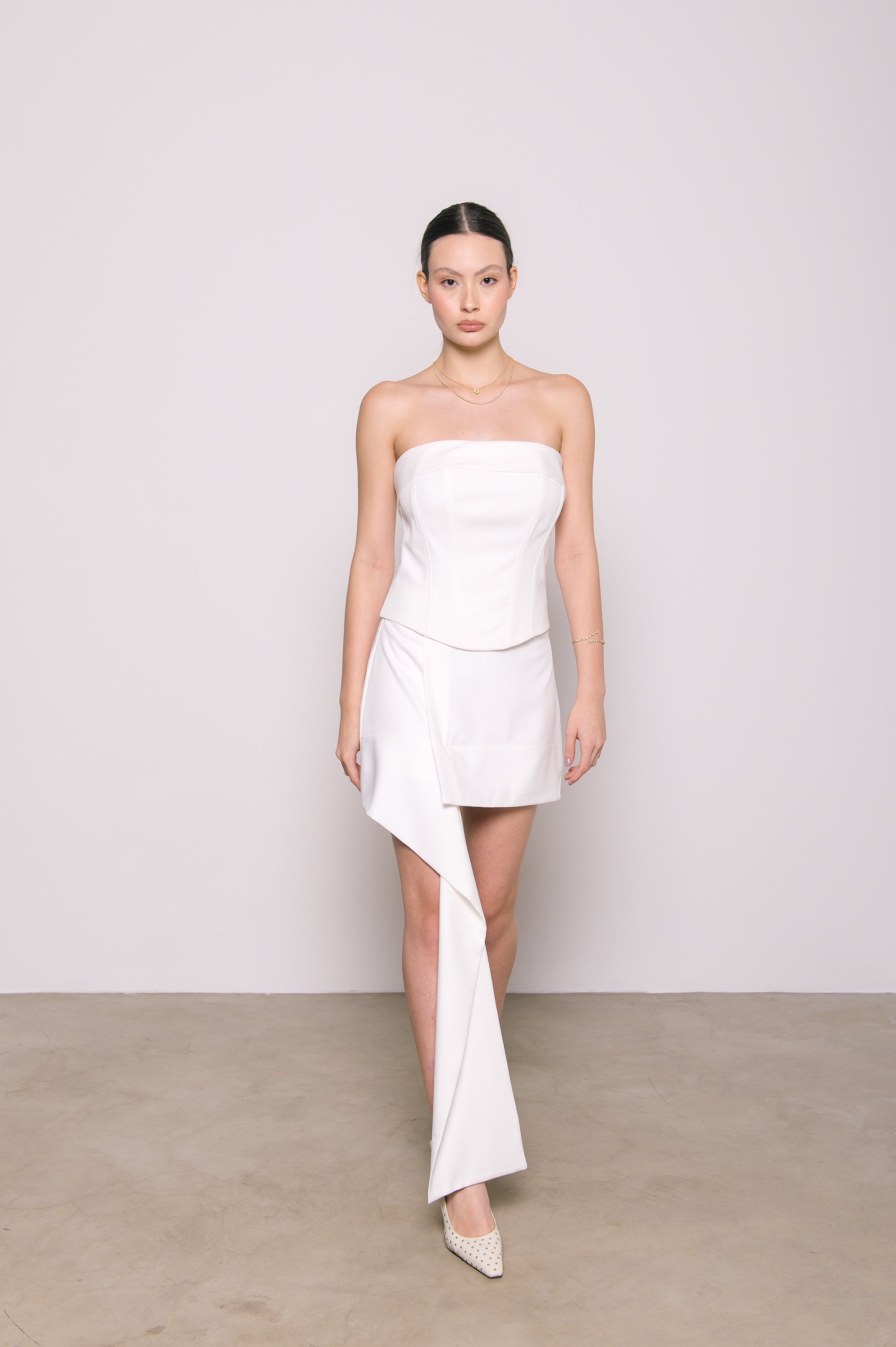 Corselet Alfaiataria Cristal Off White Ällie