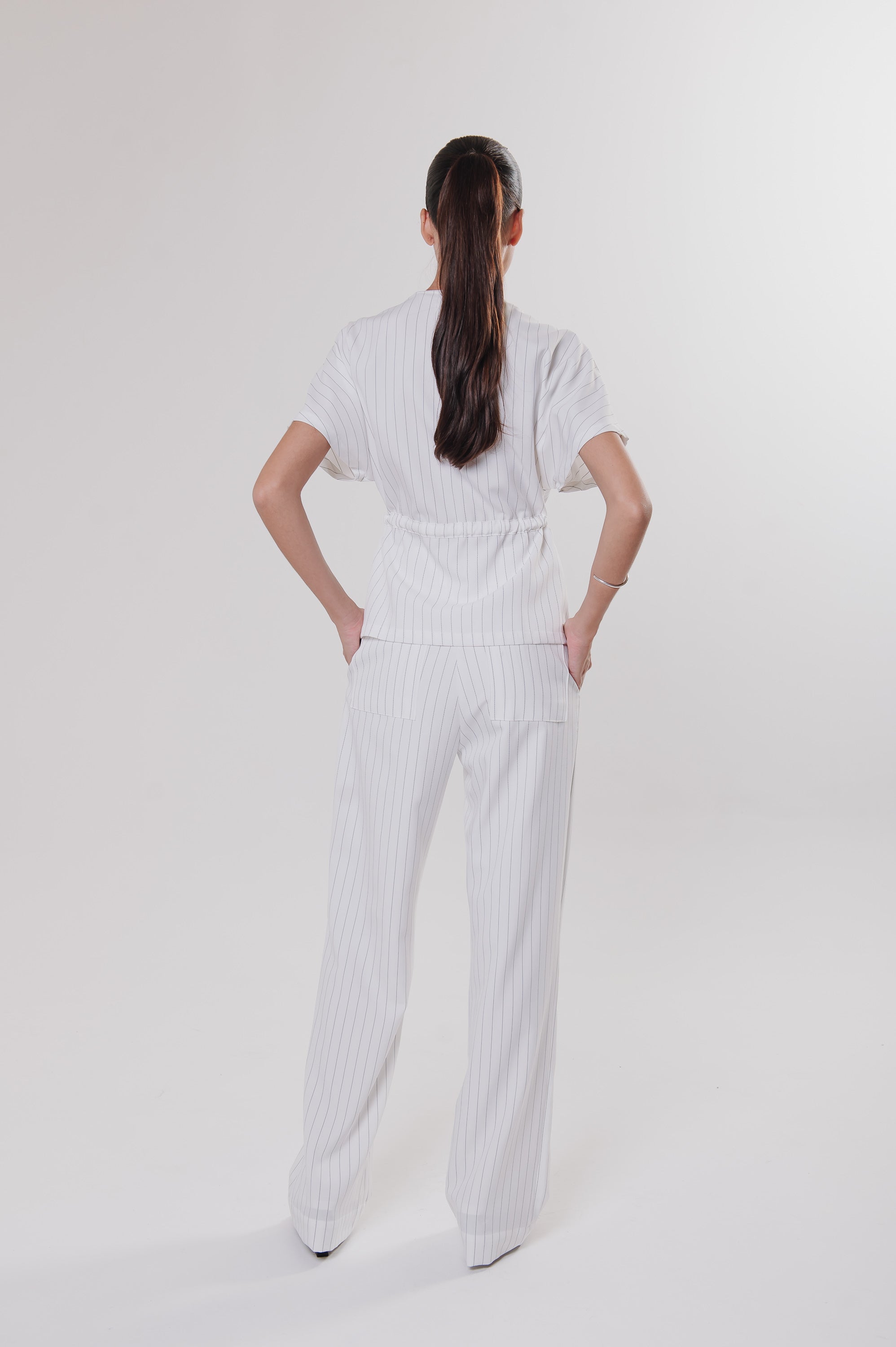 Calça Alfaiataria Rita Risca Off White Ällie