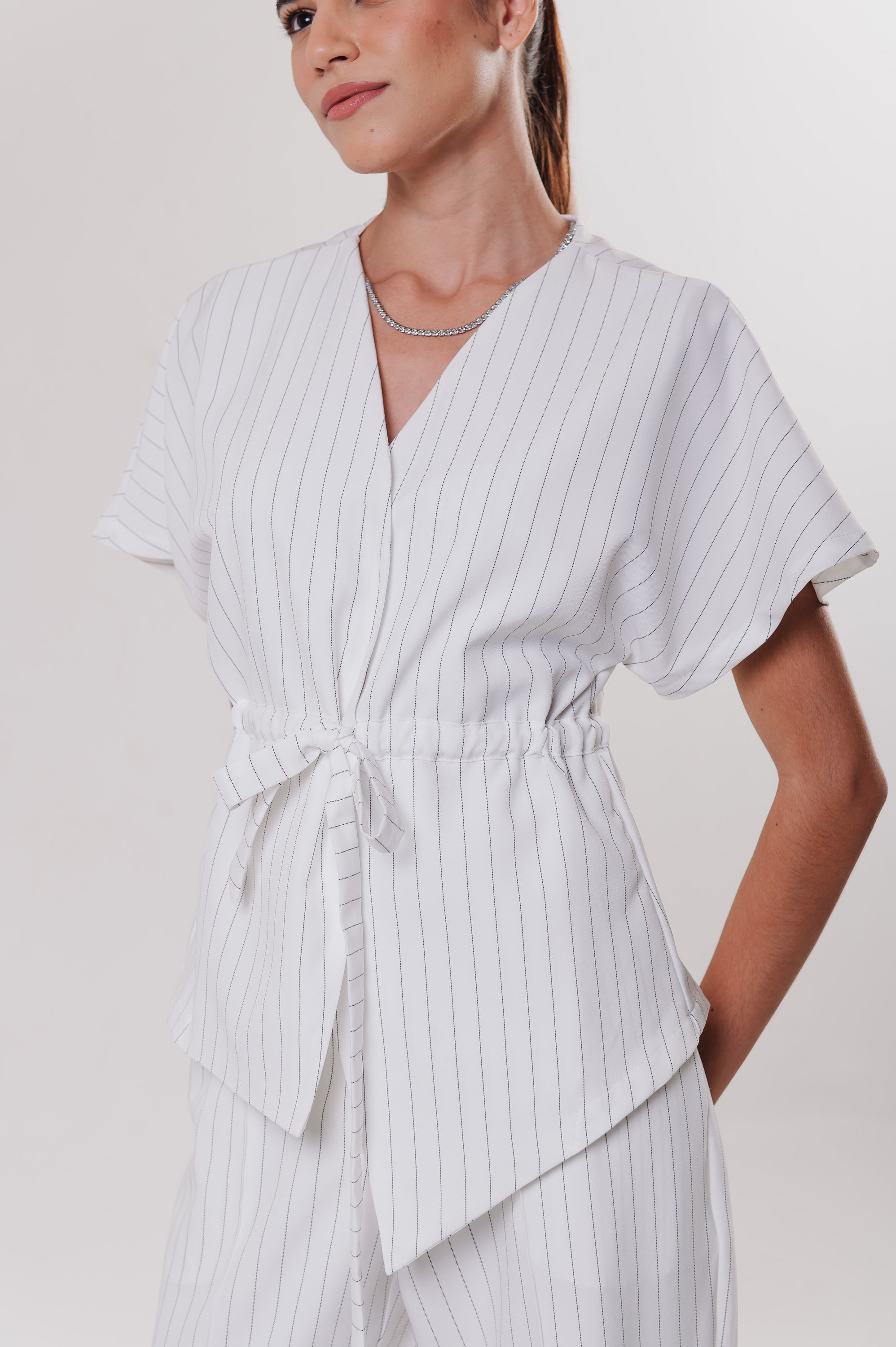 Blusa Alfaiataria Andy Risca Off White Ällie
