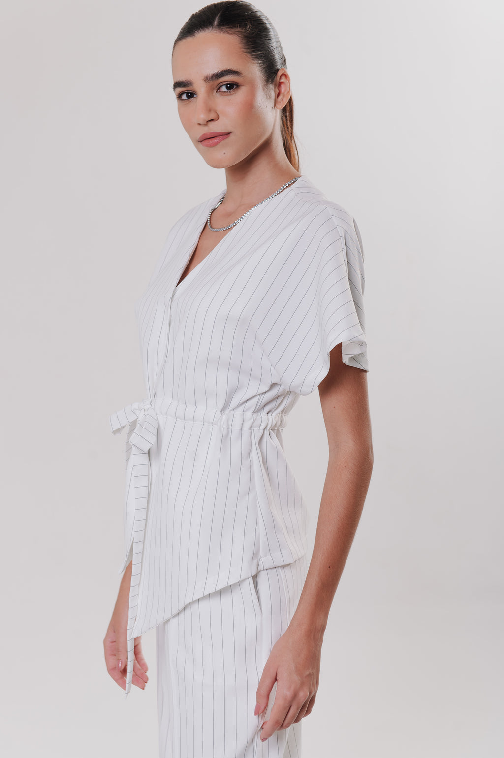 Blusa Alfaiataria Andy Risca Off White Ällie