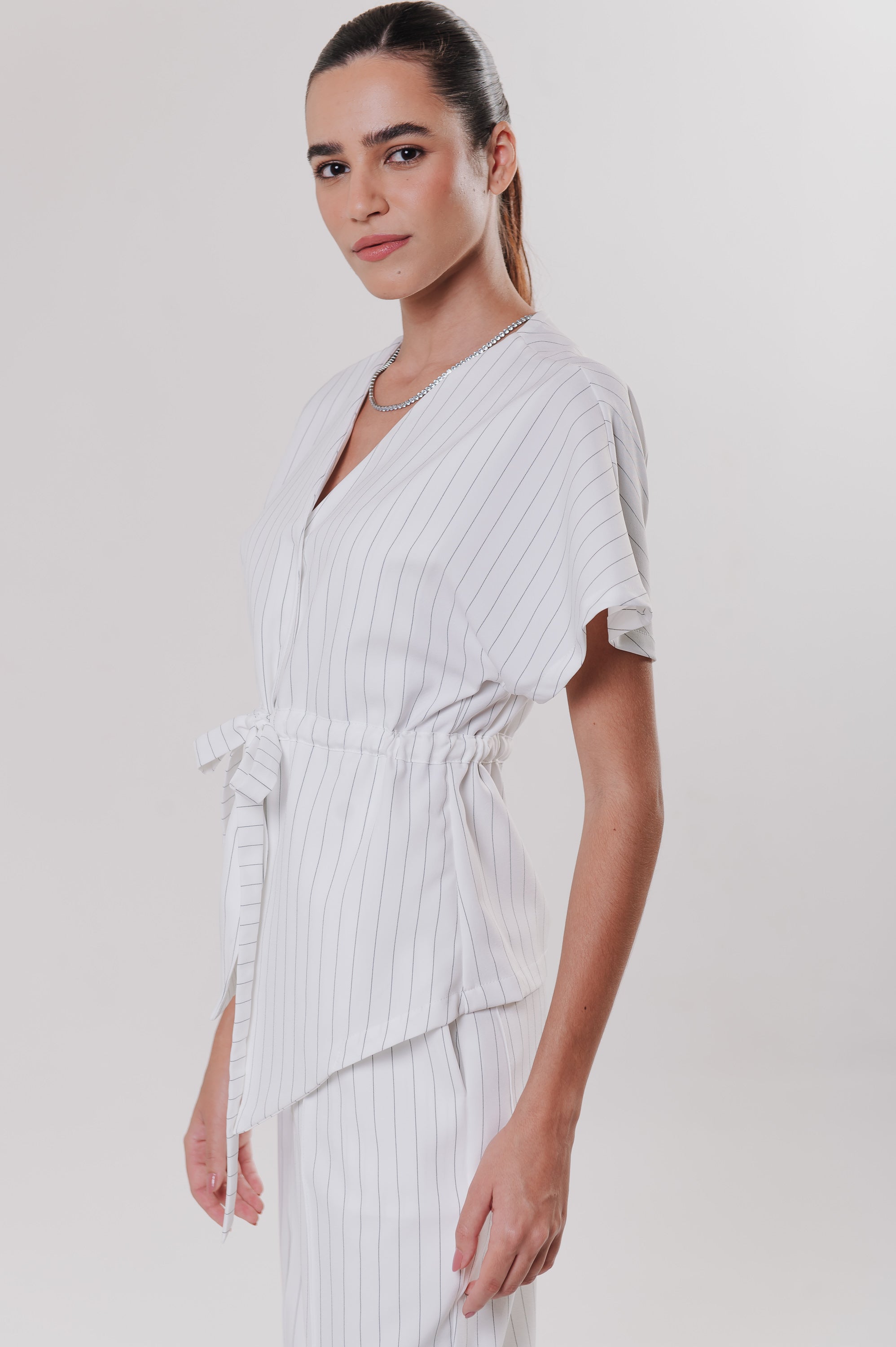 Blusa Alfaiataria Andy Risca Off White Ällie