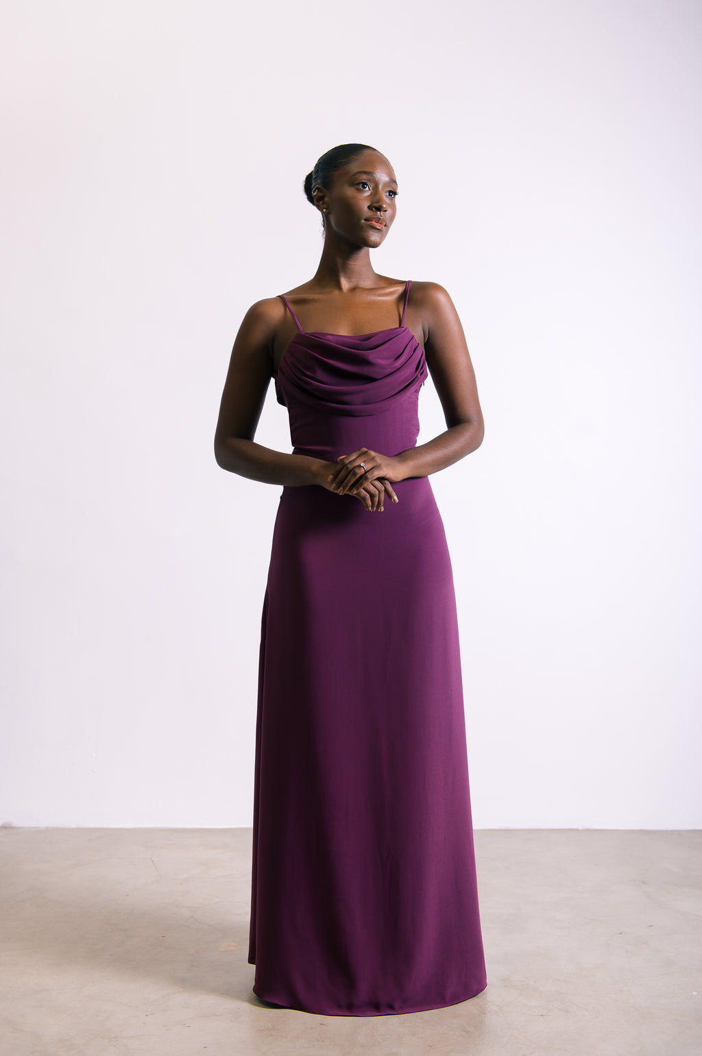 Vestido Longo Fluido Zélia Uva Ällie