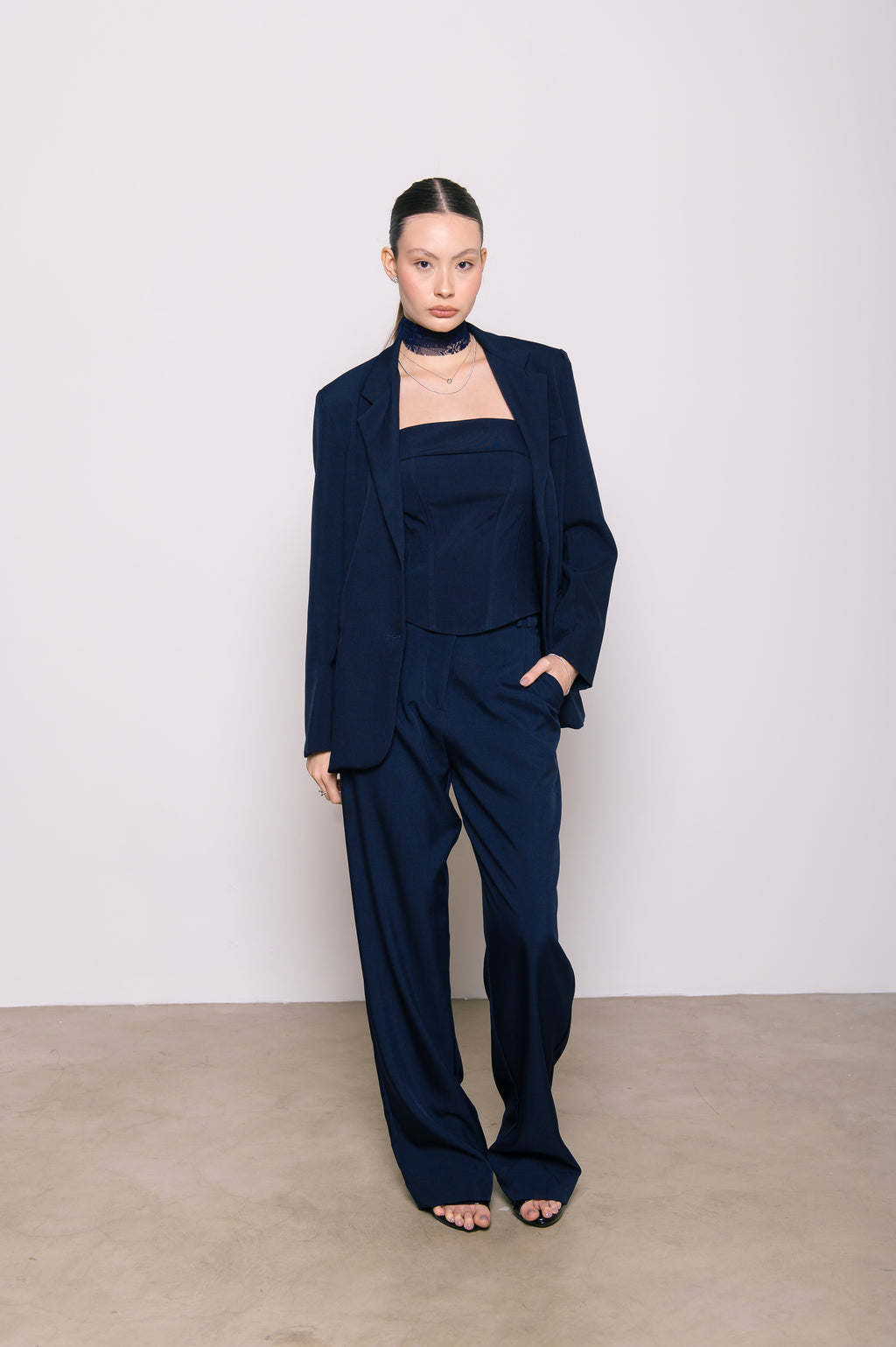 Blazer Alfaiate Azul Marinho Ällie