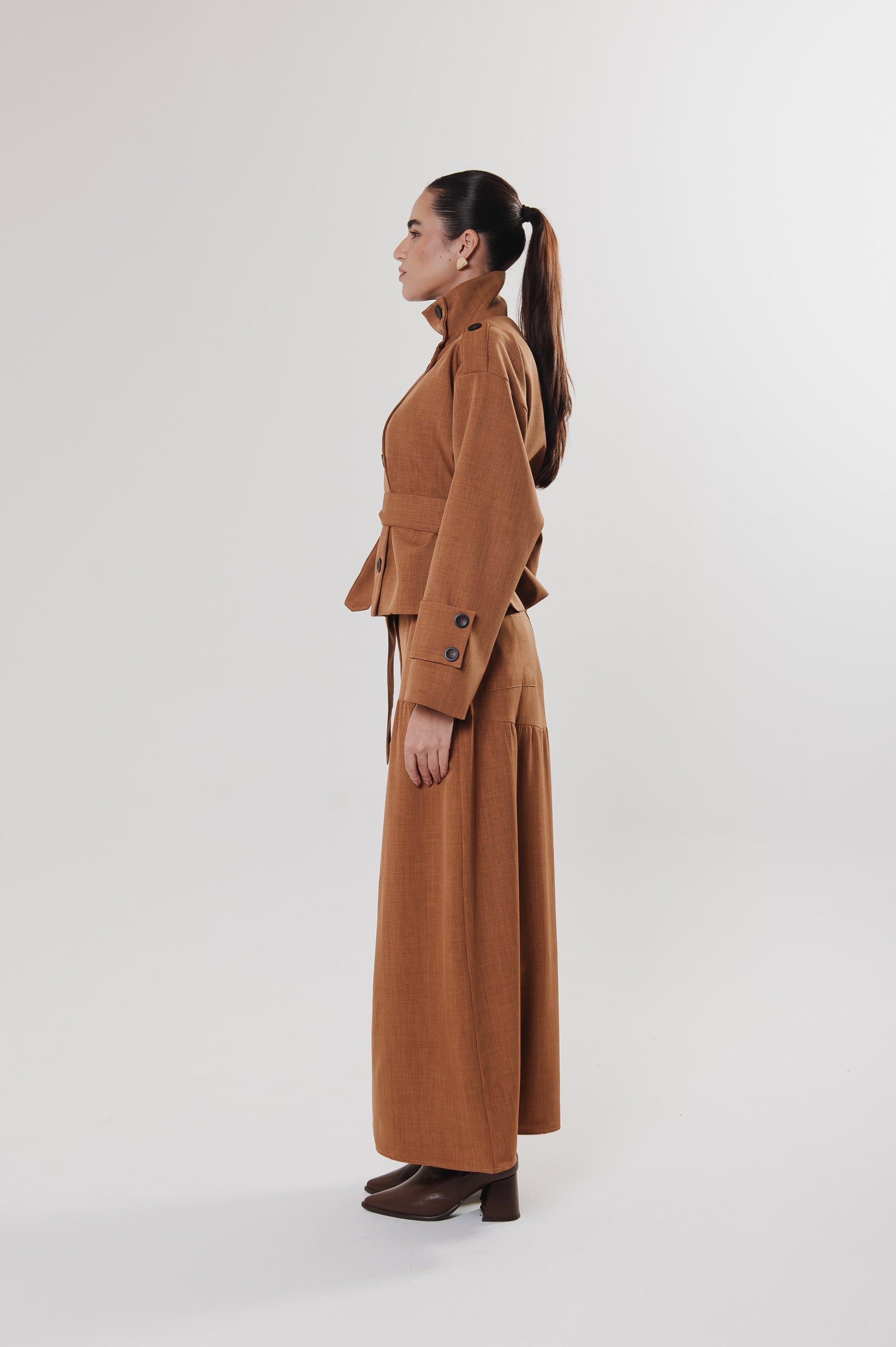 Trench Coat Alfaiataria Miranda Caramelo Ällie (PRÉ-VENDA)