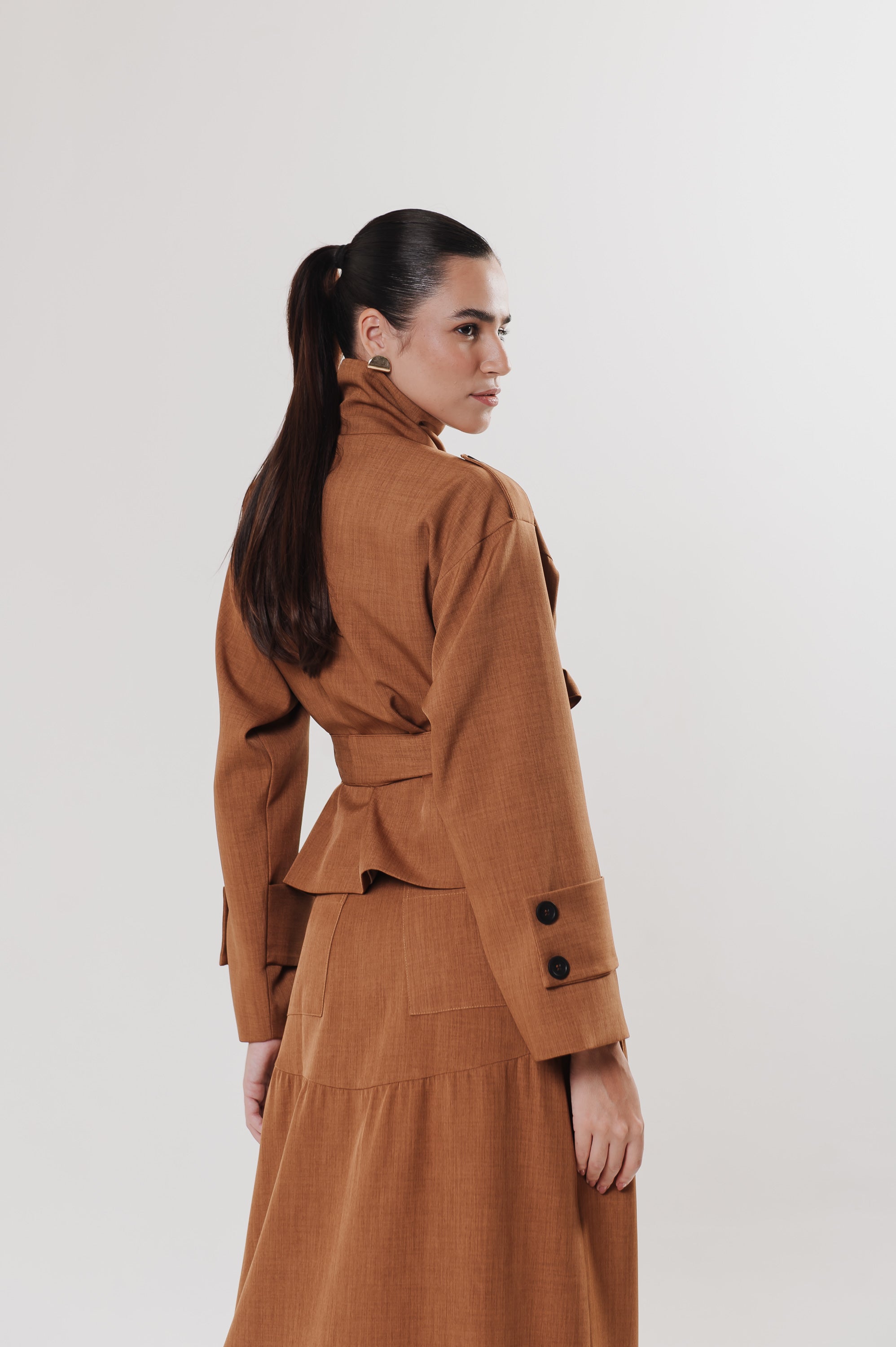 Trench Coat Alfaiataria Miranda Caramelo Ällie (PRÉ-VENDA)