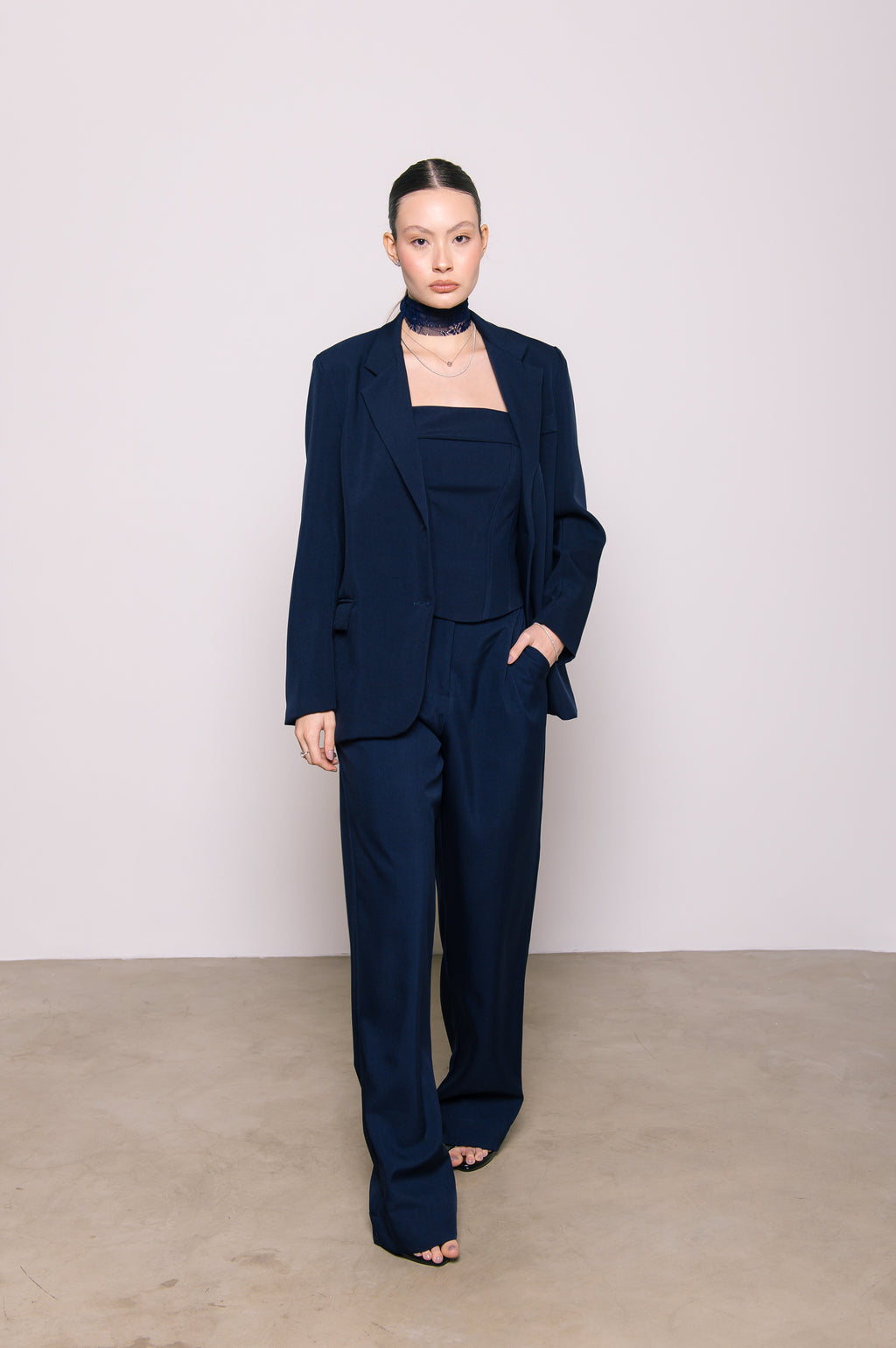 Blazer Alfaiate Azul Marinho Ällie