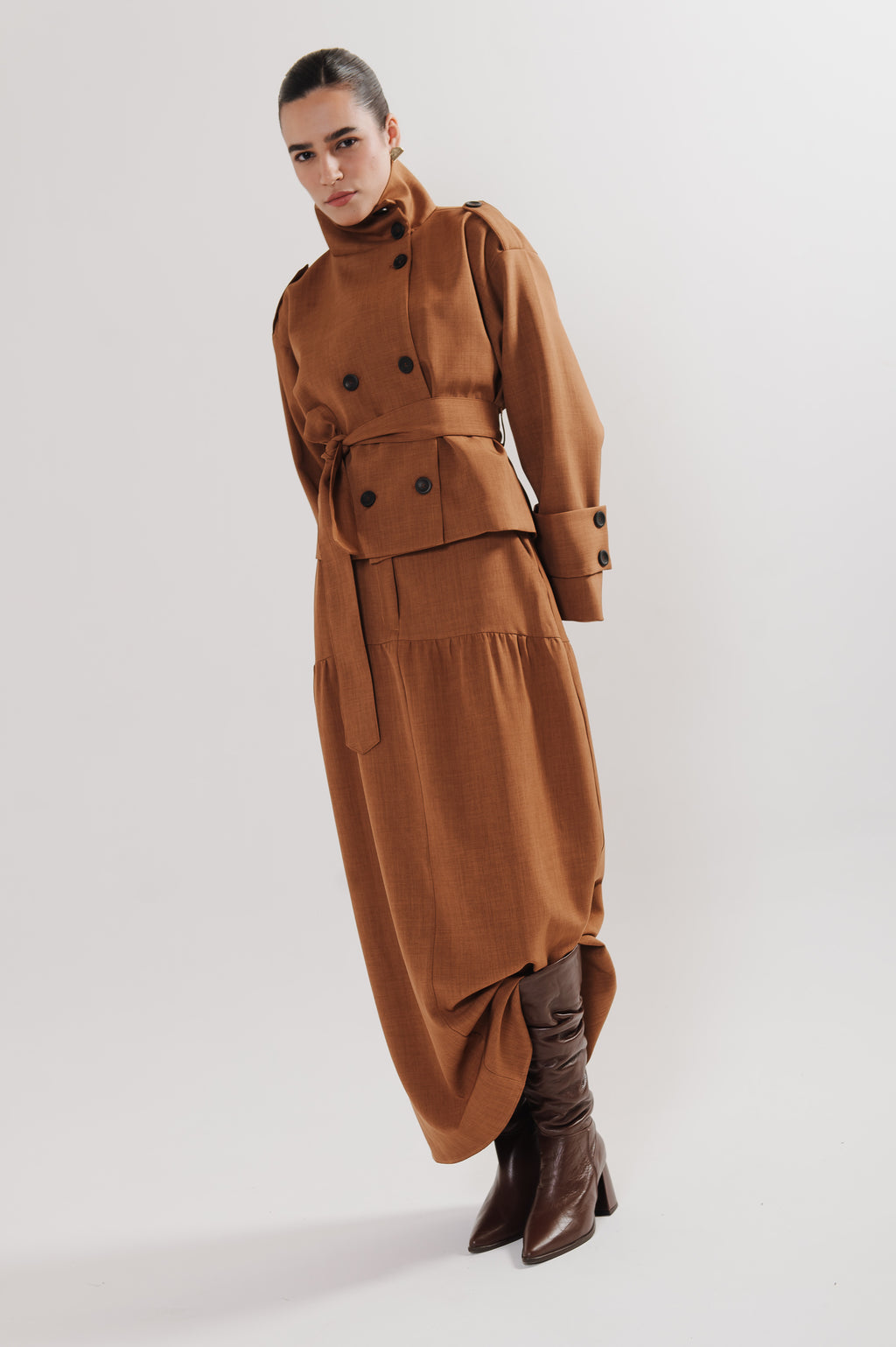 Trench Coat Alfaiataria Miranda Caramelo Ällie (PRÉ-VENDA)